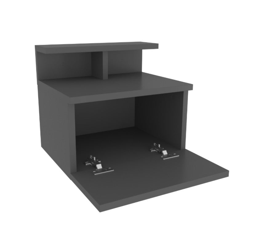 Alice - Anthracite in Anthrazit präsentiert im Onlineshop von KAQTU Design AG. Nachttisch ist von Hanah Home