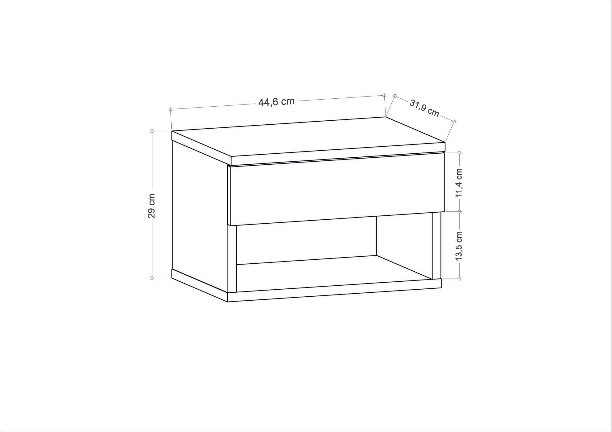 Jamot - White in Weiss präsentiert im Onlineshop von KAQTU Design AG. Nachttisch ist von Hanah Home