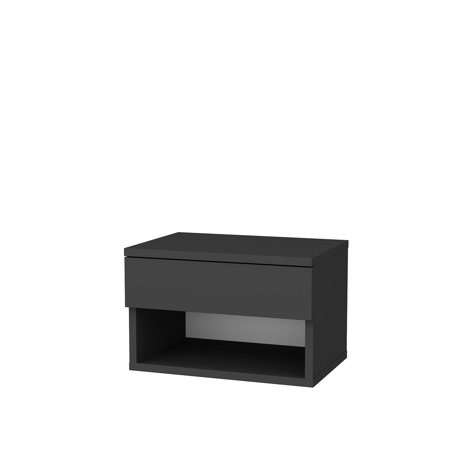 Jamot - Anthracite in Anthrazit präsentiert im Onlineshop von KAQTU Design AG. Nachttisch ist von Hanah Home