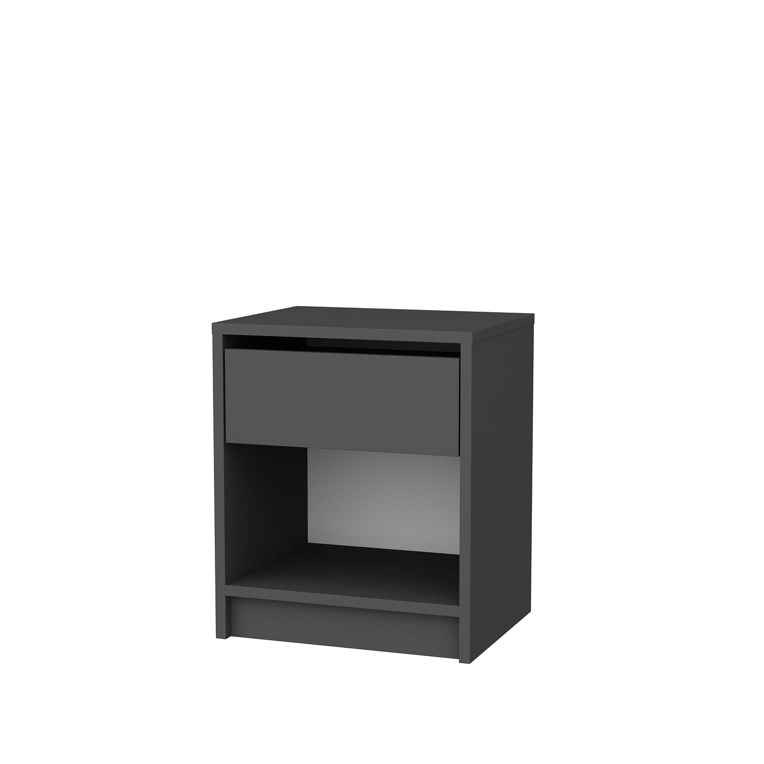Sheridan - Anthracite in Anthrazit präsentiert im Onlineshop von KAQTU Design AG. Nachttisch ist von Hanah Home
