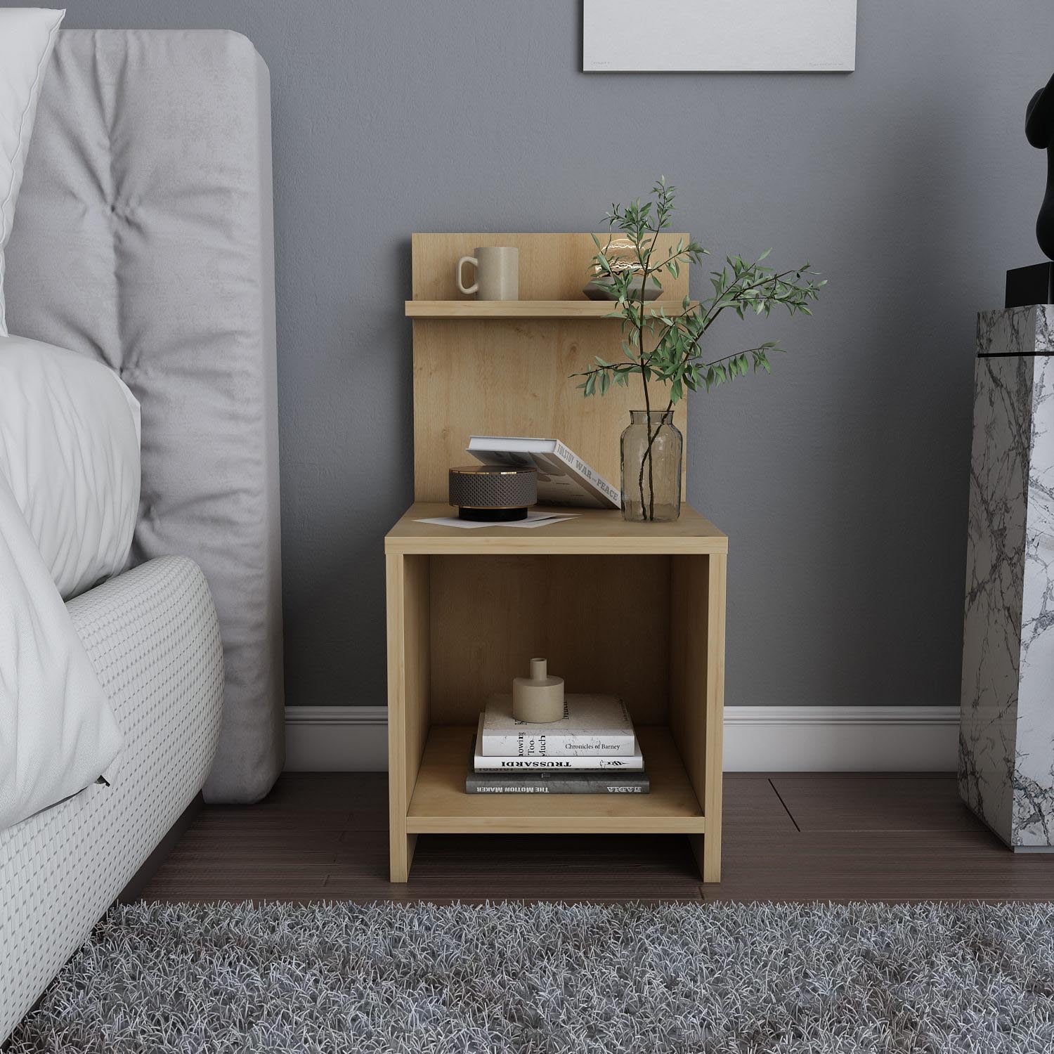 Ullman - Oak in Eiche präsentiert im Onlineshop von KAQTU Design AG. Nachttisch ist von Hanah Home