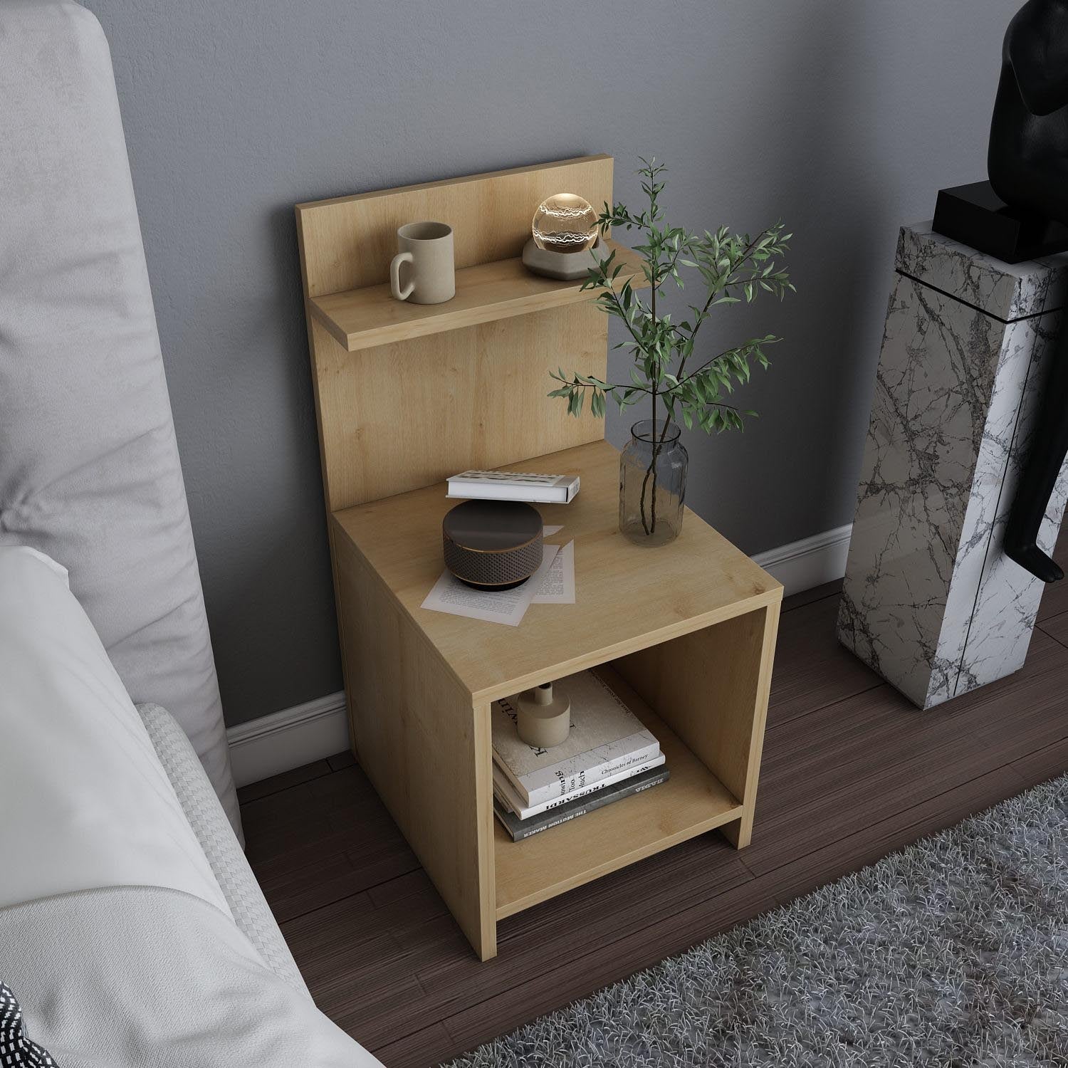 Ullman - Oak in Eiche präsentiert im Onlineshop von KAQTU Design AG. Nachttisch ist von Hanah Home