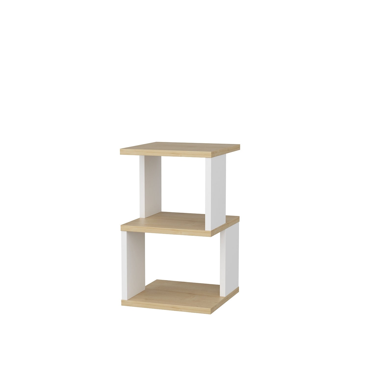 Carter - Oak, White in Eiche Weiss präsentiert im Onlineshop von KAQTU Design AG. Nachttisch ist von Hanah Home