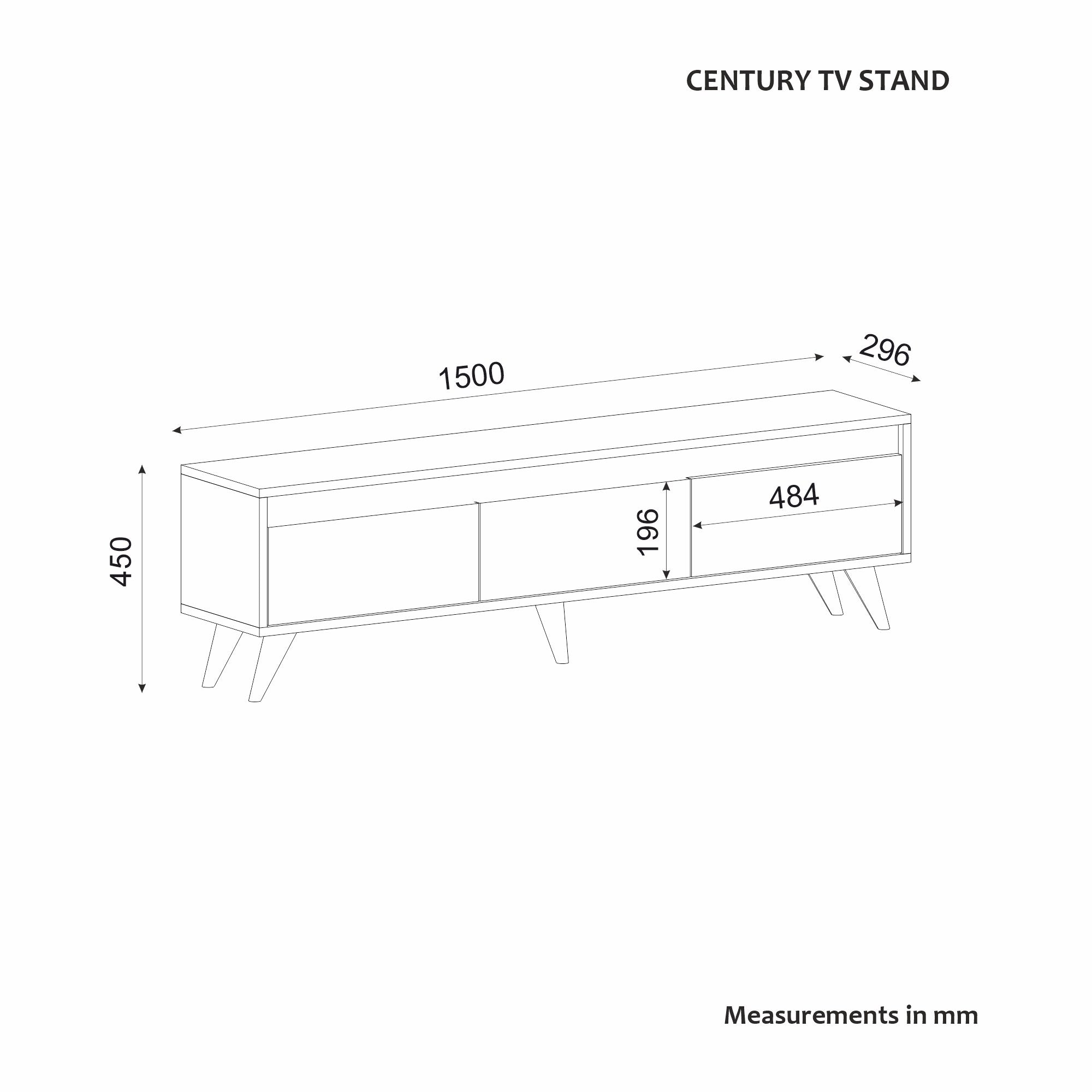 Century in Travertin
 Anthrazit präsentiert im Onlineshop von KAQTU Design AG. Sideboard ist von Hanah Home