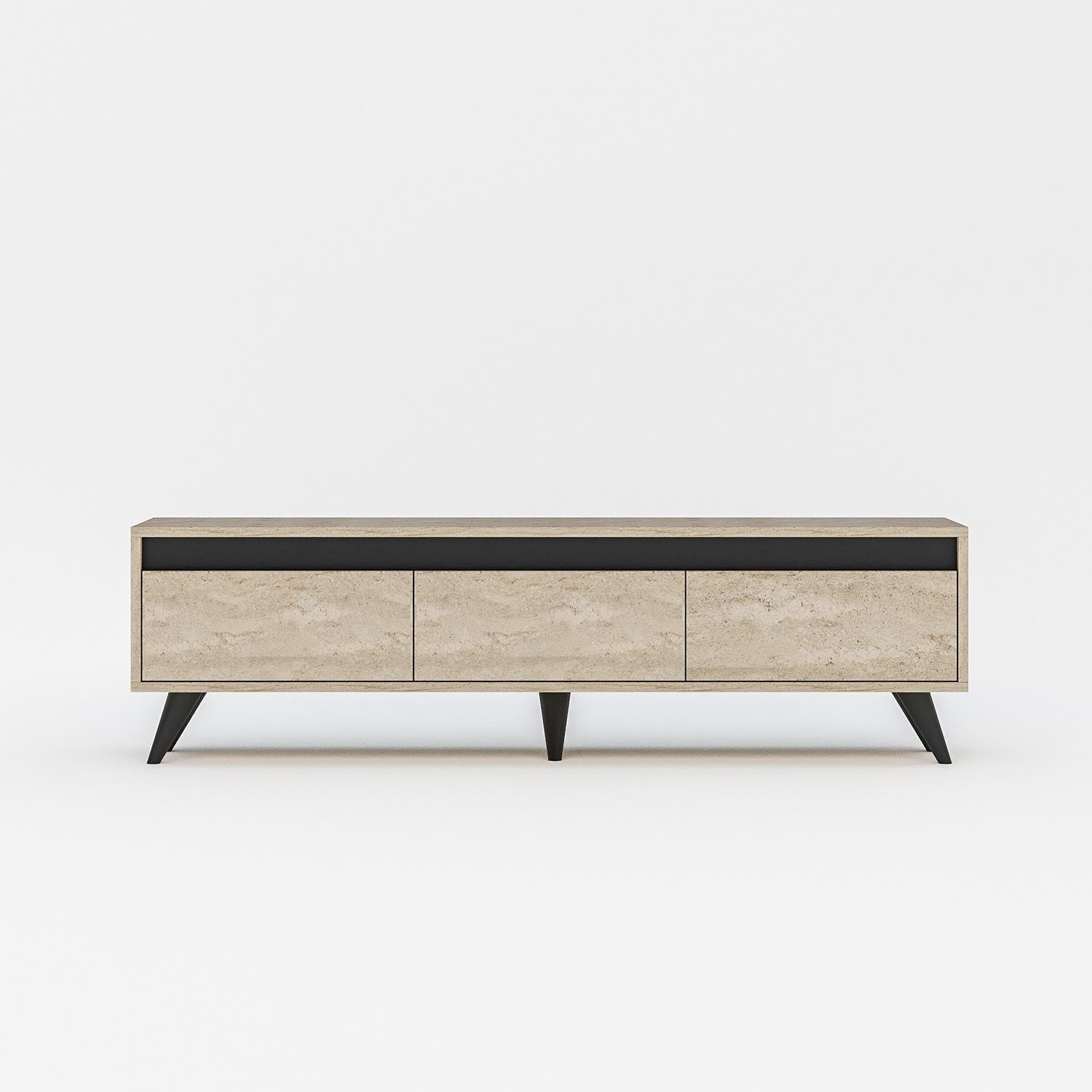Century in Travertin
 Anthrazit präsentiert im Onlineshop von KAQTU Design AG. Sideboard ist von Hanah Home