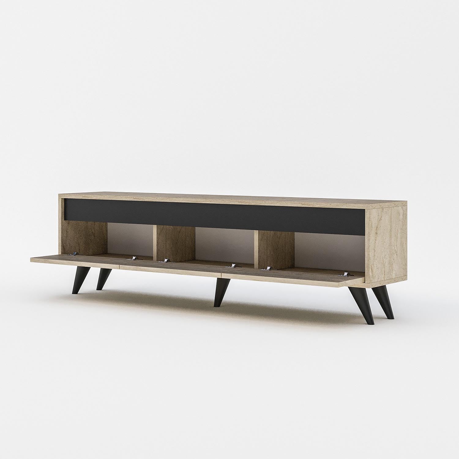 Century in Travertin
 Anthrazit präsentiert im Onlineshop von KAQTU Design AG. Sideboard ist von Hanah Home