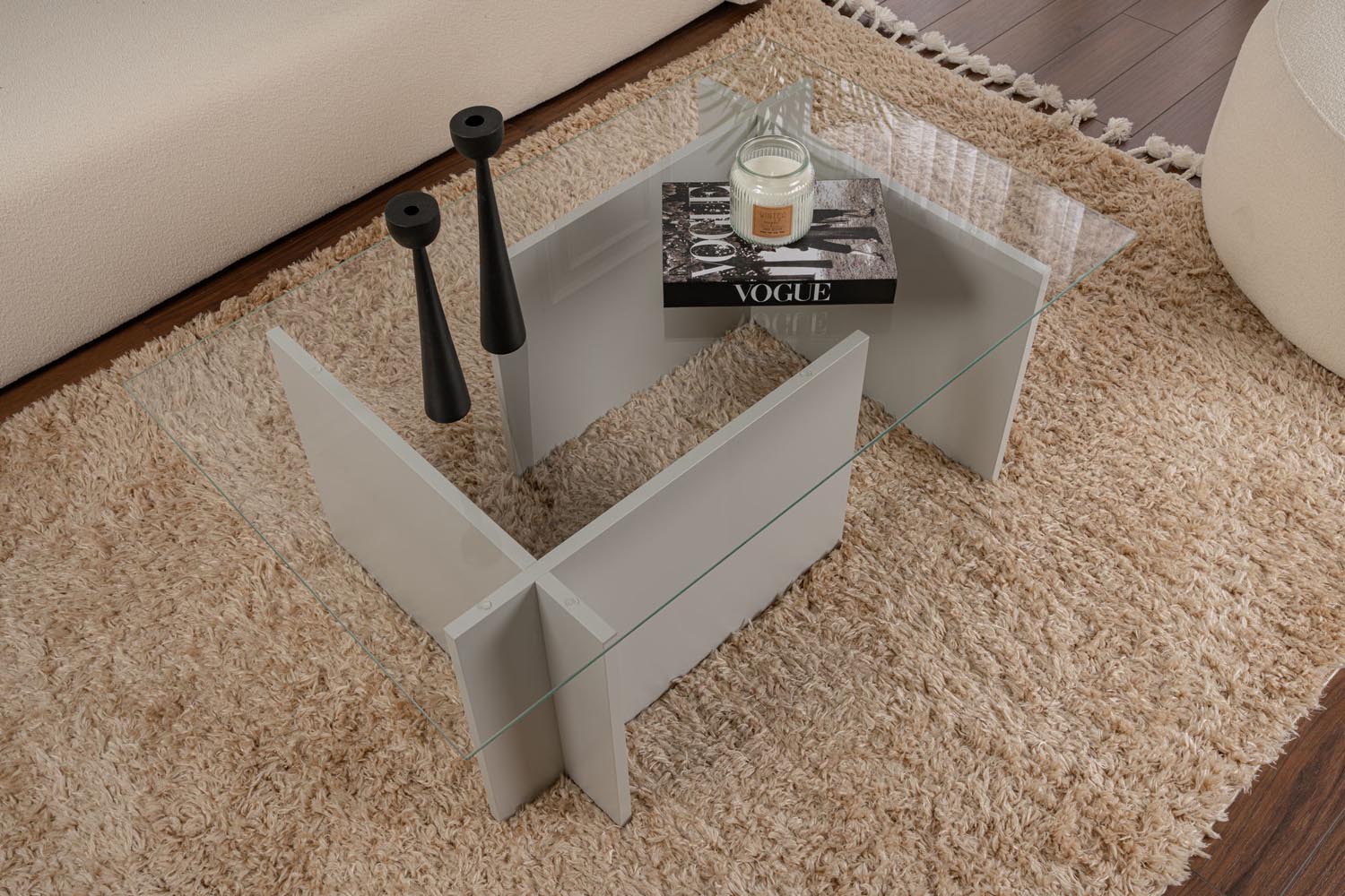 Vetrino - Grey in Grau präsentiert im Onlineshop von KAQTU Design AG. Beistelltisch ist von Nordure