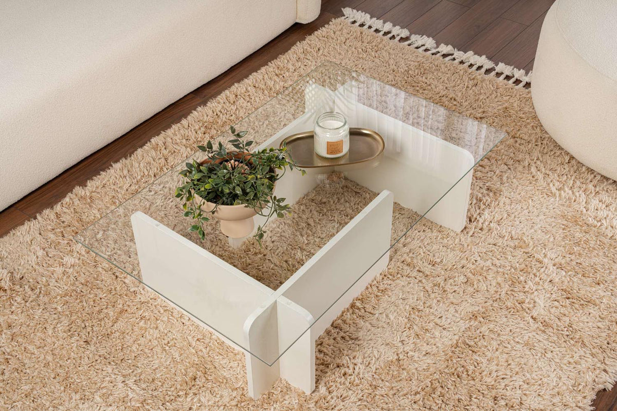 Flavio Sofatisch - Holz Weiss in Holz Weiss präsentiert im Onlineshop von KAQTU Design AG. Couchtisch ist von Nordure