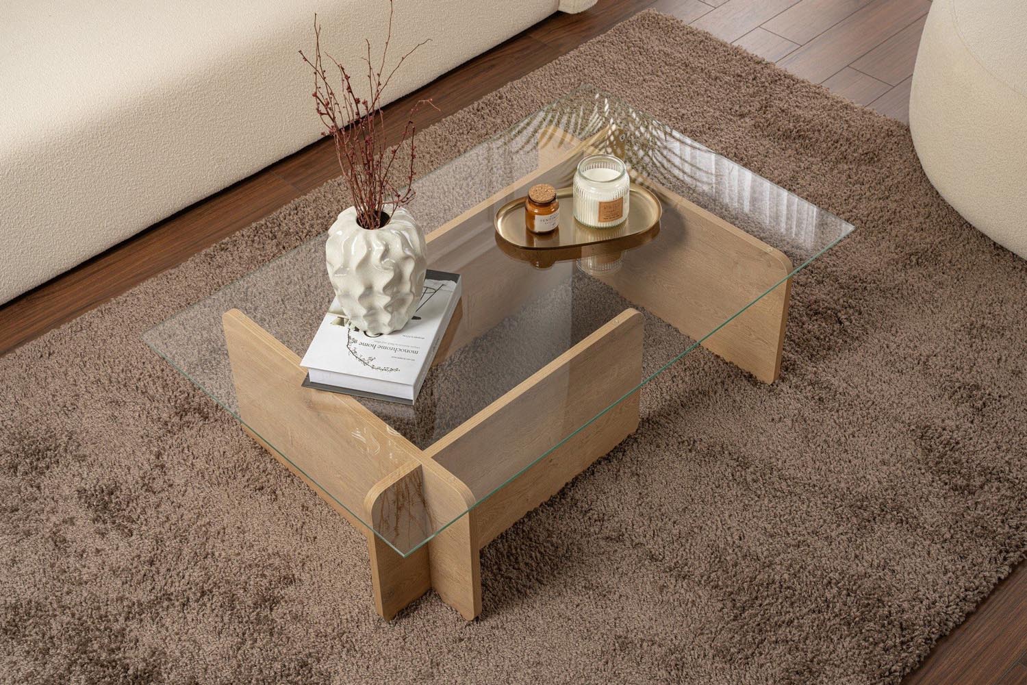 Flavio - Honey Oak in Eiche präsentiert im Onlineshop von KAQTU Design AG. Beistelltisch ist von Nordure