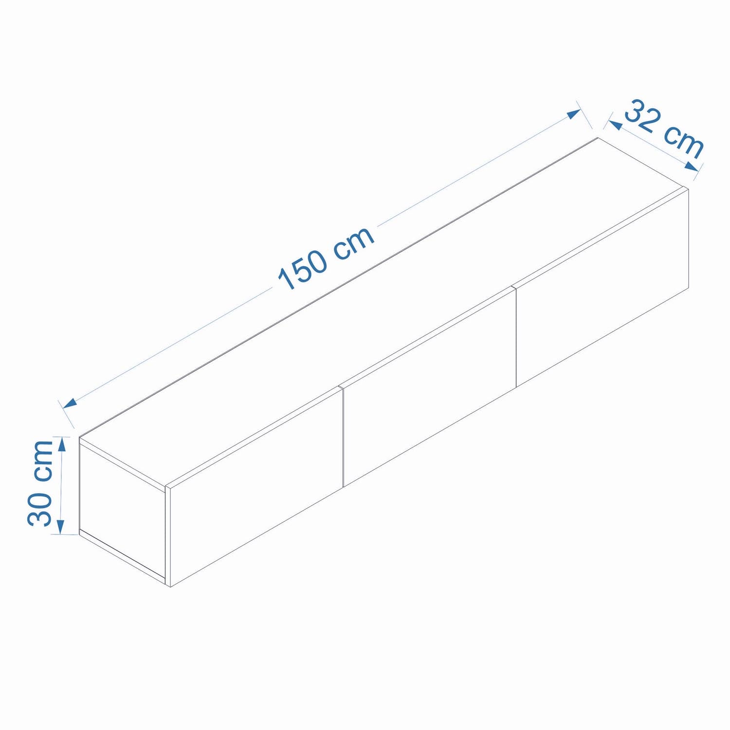 West - White in Weiss präsentiert im Onlineshop von KAQTU Design AG. Sideboard ist von Hanah Home