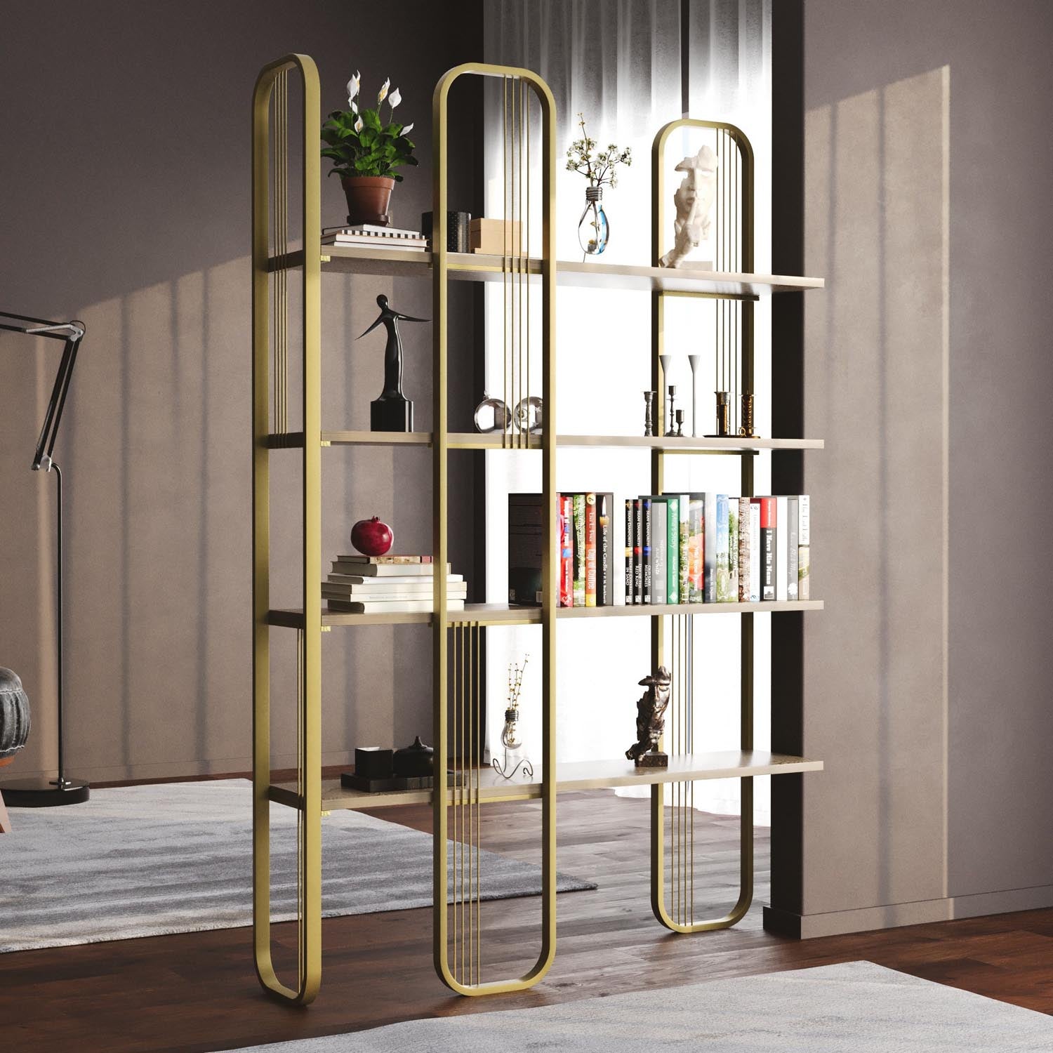 Sierra - Yellow in Gelb präsentiert im Onlineshop von KAQTU Design AG. Bücherregal ist von Hanah Home