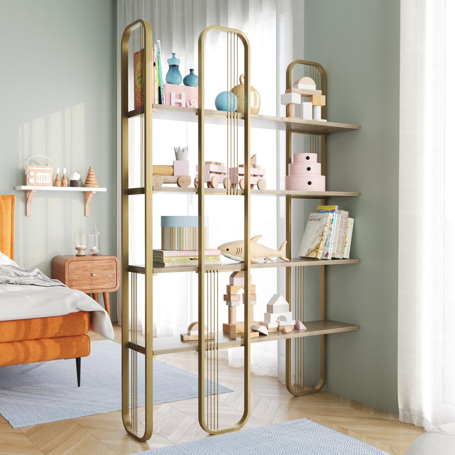 Sierra - Yellow in Gelb präsentiert im Onlineshop von KAQTU Design AG. Bücherregal ist von Hanah Home