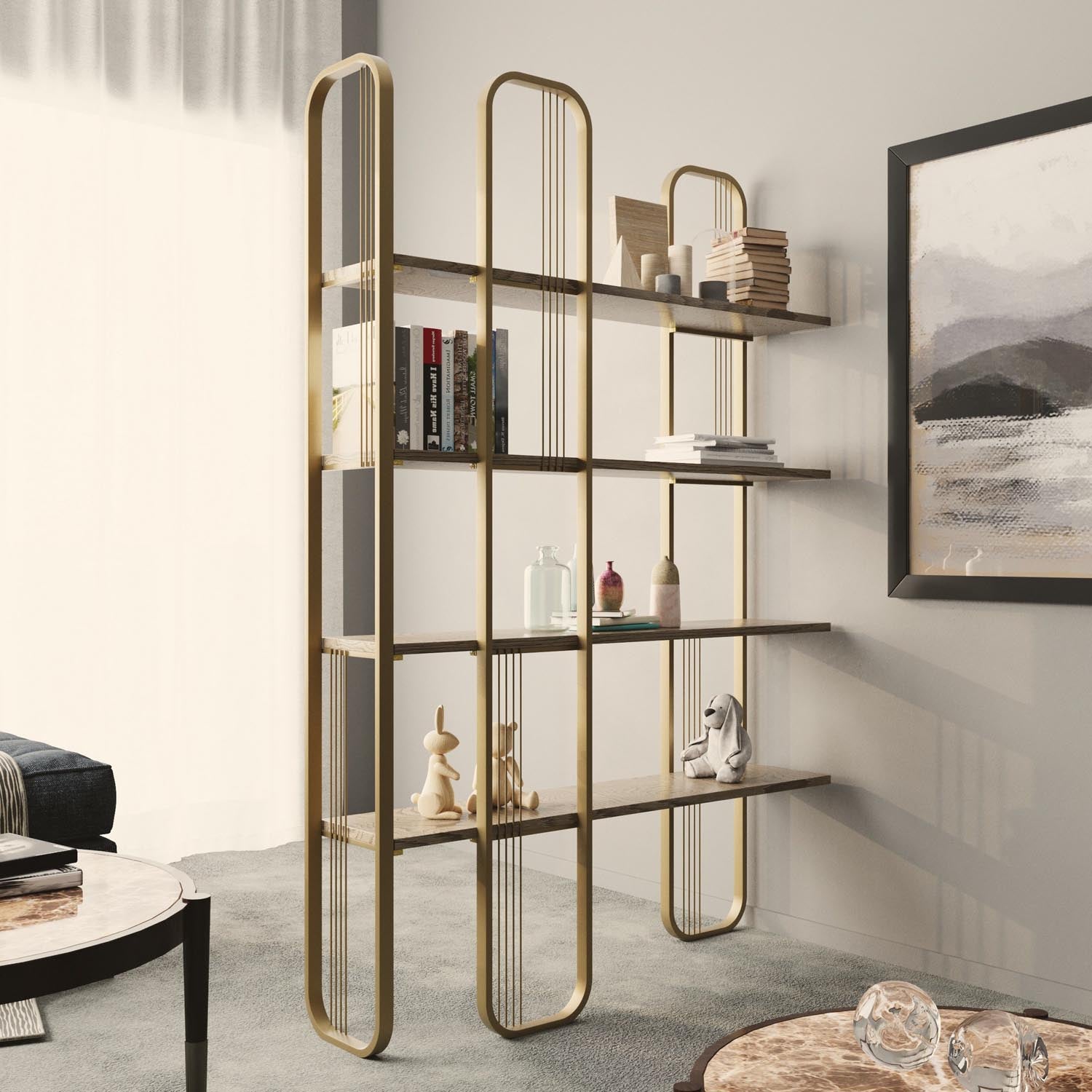 Sierra - Yellow in Gelb präsentiert im Onlineshop von KAQTU Design AG. Bücherregal ist von Hanah Home