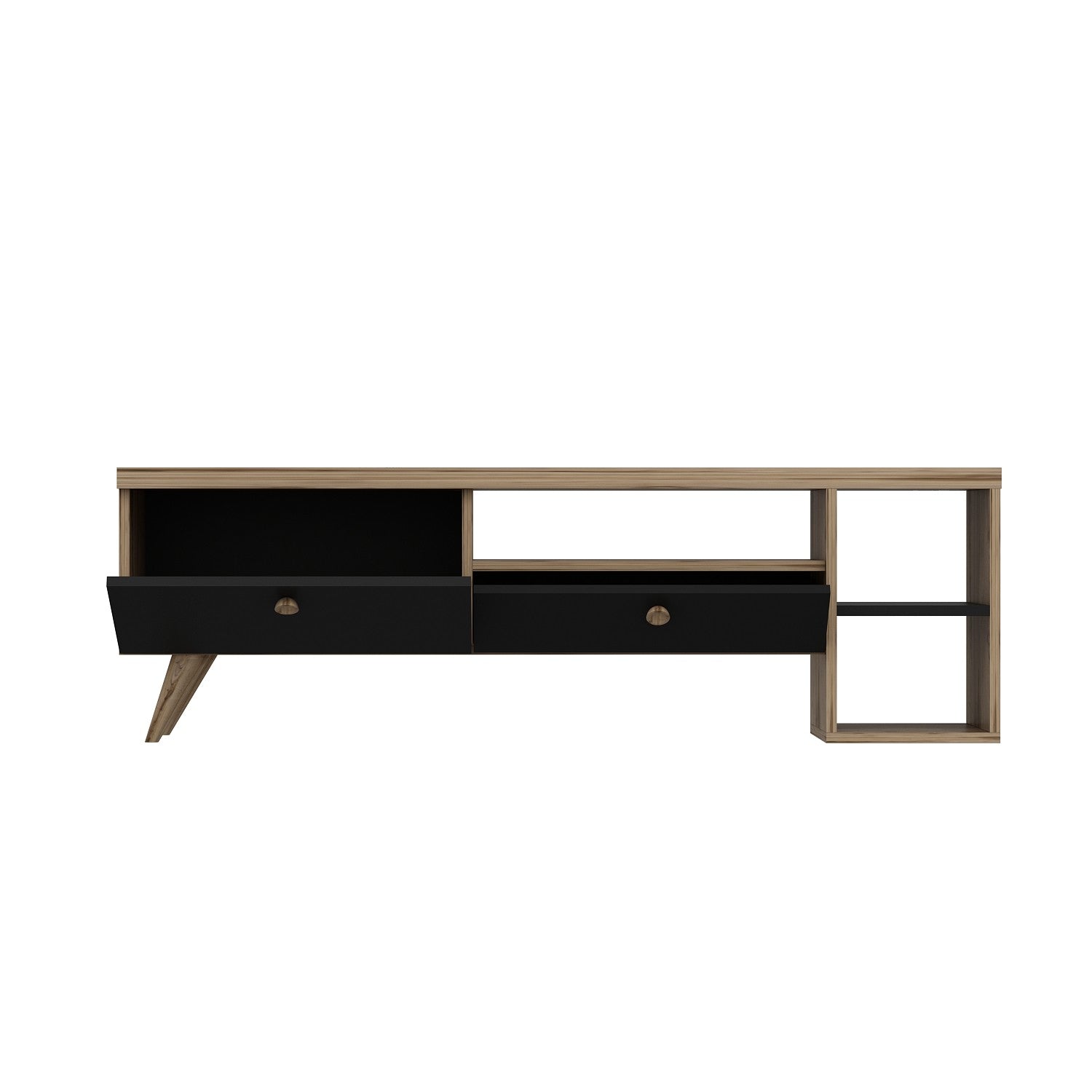Parion - Black in Schwarze Eiche präsentiert im Onlineshop von KAQTU Design AG. Sideboard ist von Hanah Home