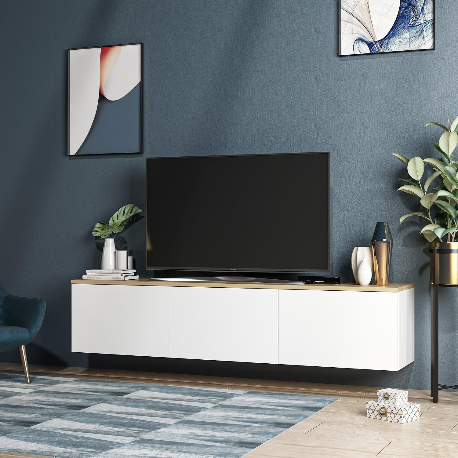 Neon - White in Weisseiche präsentiert im Onlineshop von KAQTU Design AG. Sideboard ist von Hanah Home
