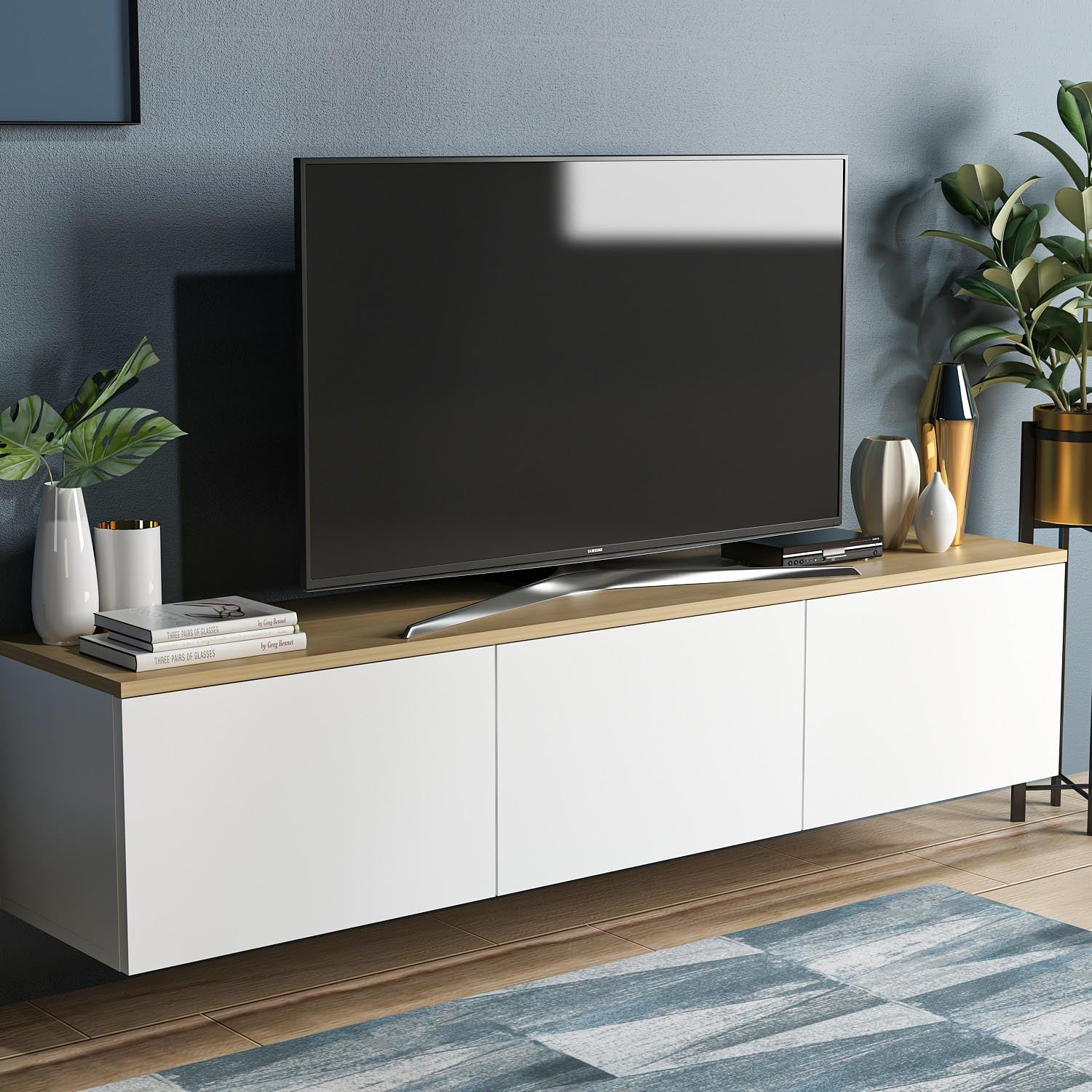 Neon - White in Weisseiche präsentiert im Onlineshop von KAQTU Design AG. Sideboard ist von Hanah Home