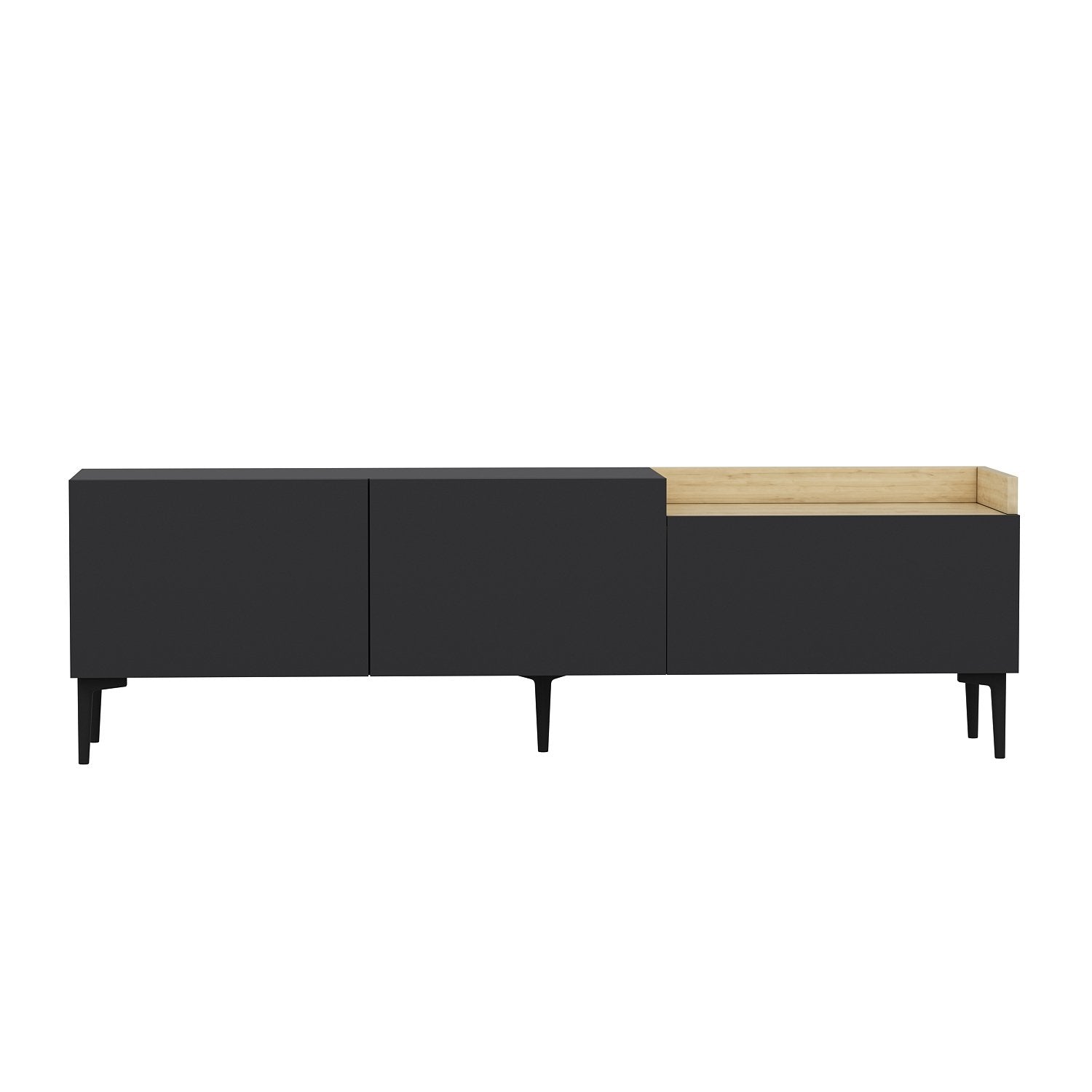 Mia - Anthracite in Anthrazit präsentiert im Onlineshop von KAQTU Design AG. Sideboard ist von Hanah Home