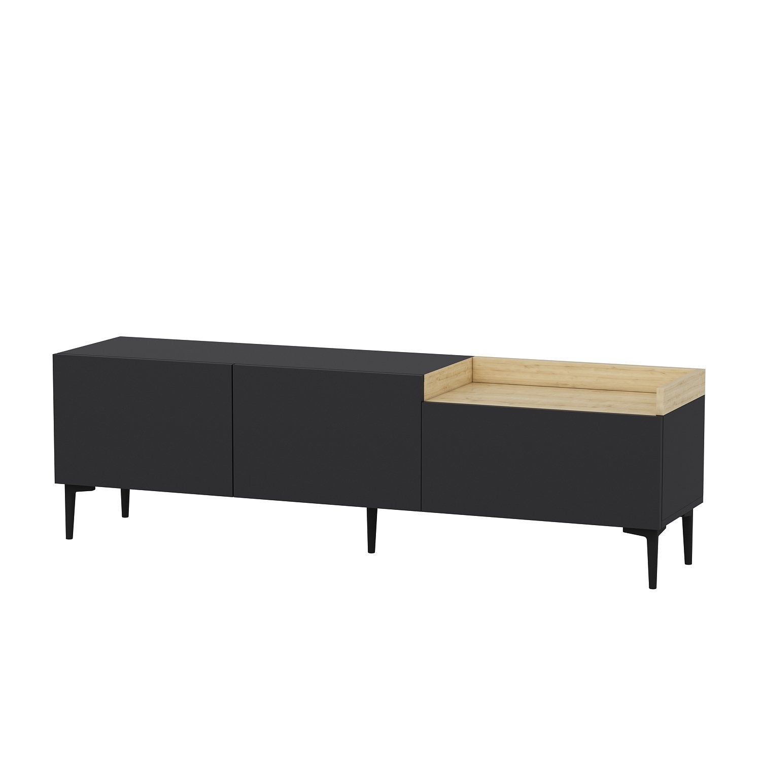 Mia - Anthracite in Anthrazit präsentiert im Onlineshop von KAQTU Design AG. Sideboard ist von Hanah Home