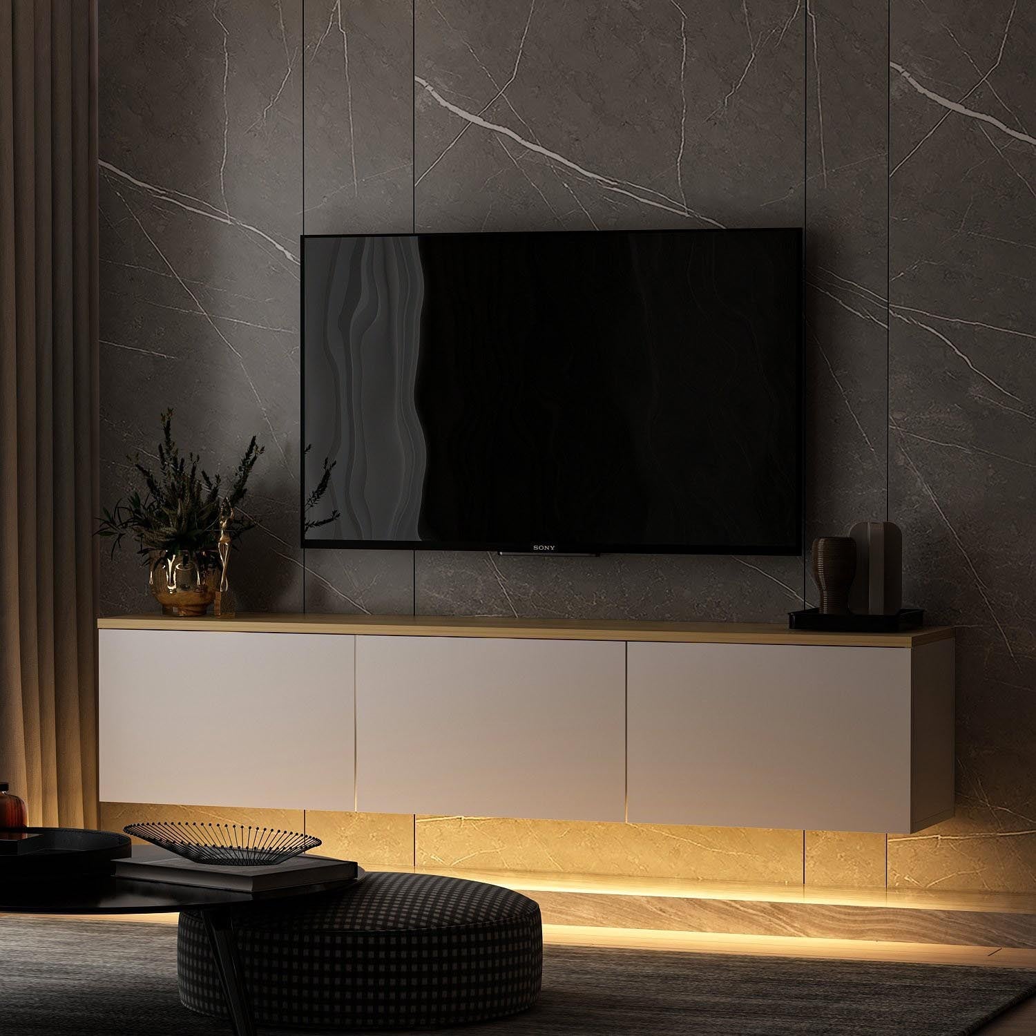 Neon - White v2 in Weisseiche präsentiert im Onlineshop von KAQTU Design AG. Sideboard ist von Hanah Home