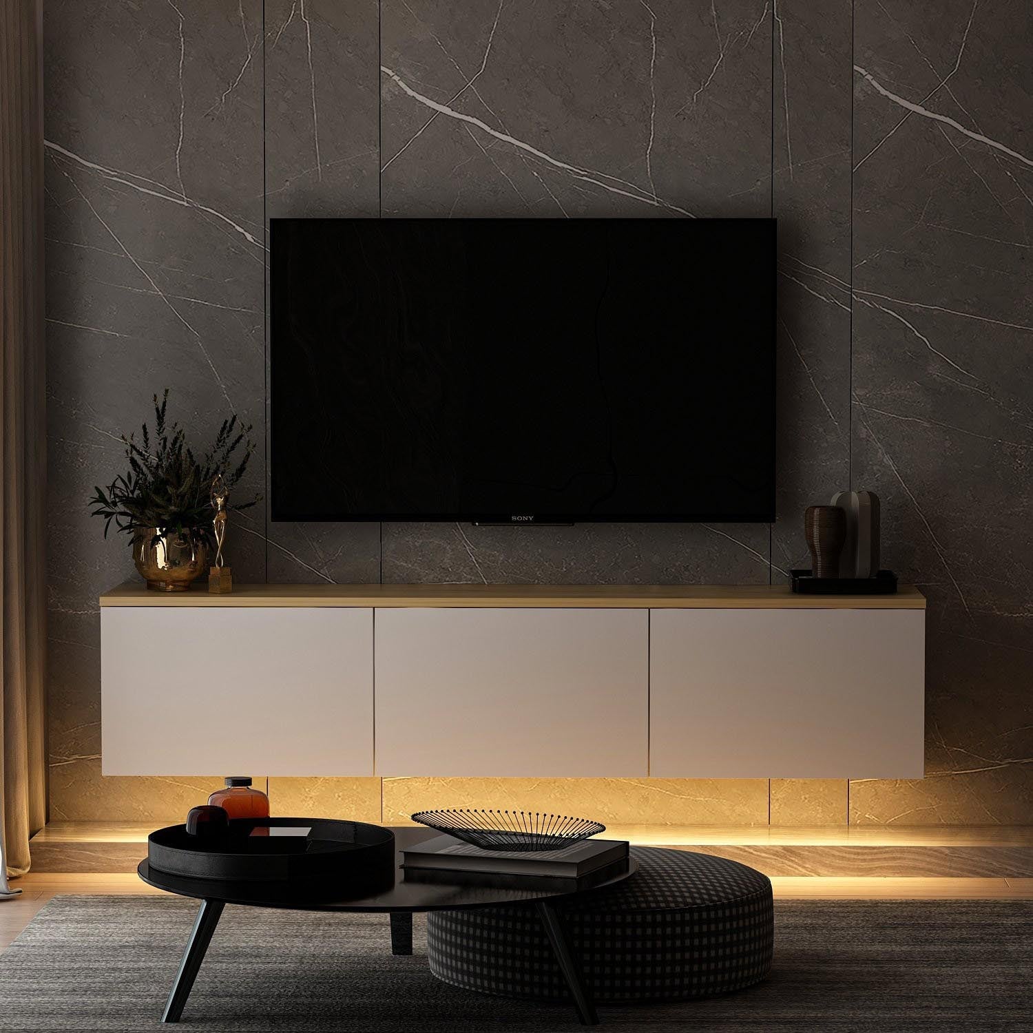Neon - White v2 in Weisseiche präsentiert im Onlineshop von KAQTU Design AG. Sideboard ist von Hanah Home