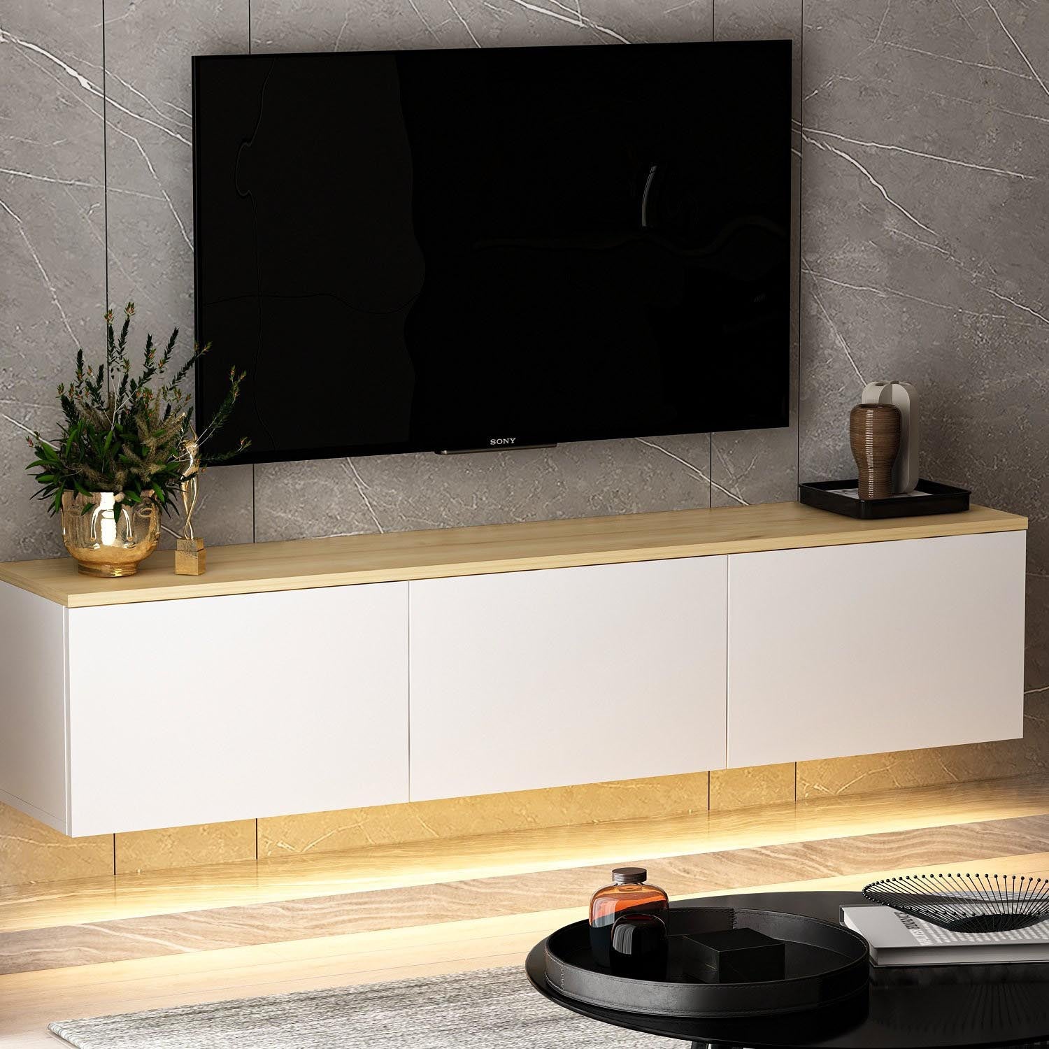 Neon - White v2 in Weisseiche präsentiert im Onlineshop von KAQTU Design AG. Sideboard ist von Hanah Home