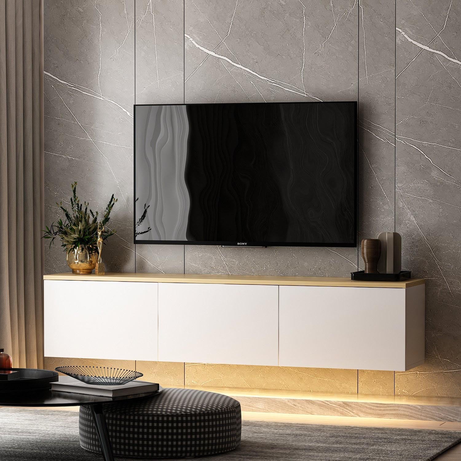 Neon - White v2 in Weisseiche präsentiert im Onlineshop von KAQTU Design AG. Sideboard ist von Hanah Home