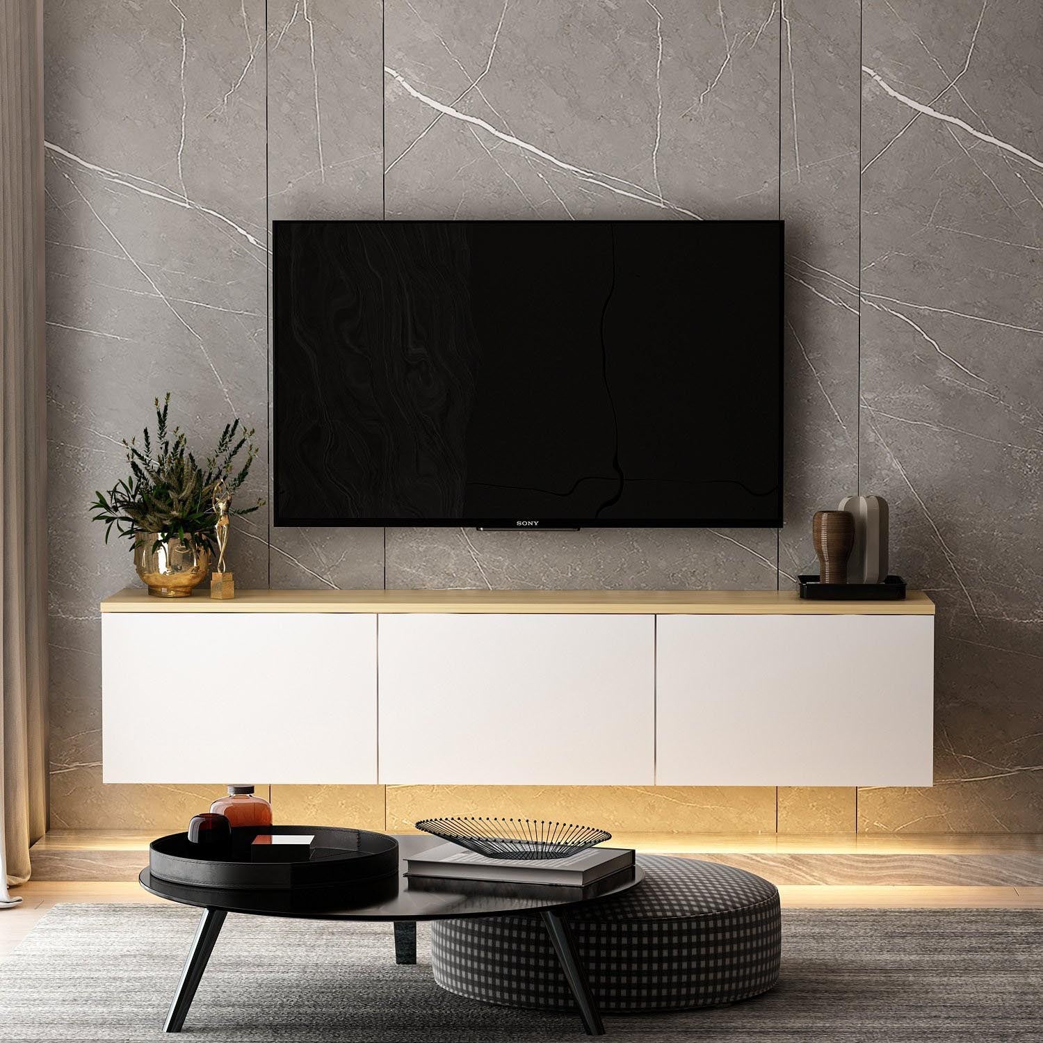 Neon - White v2 in Weisseiche präsentiert im Onlineshop von KAQTU Design AG. Sideboard ist von Hanah Home