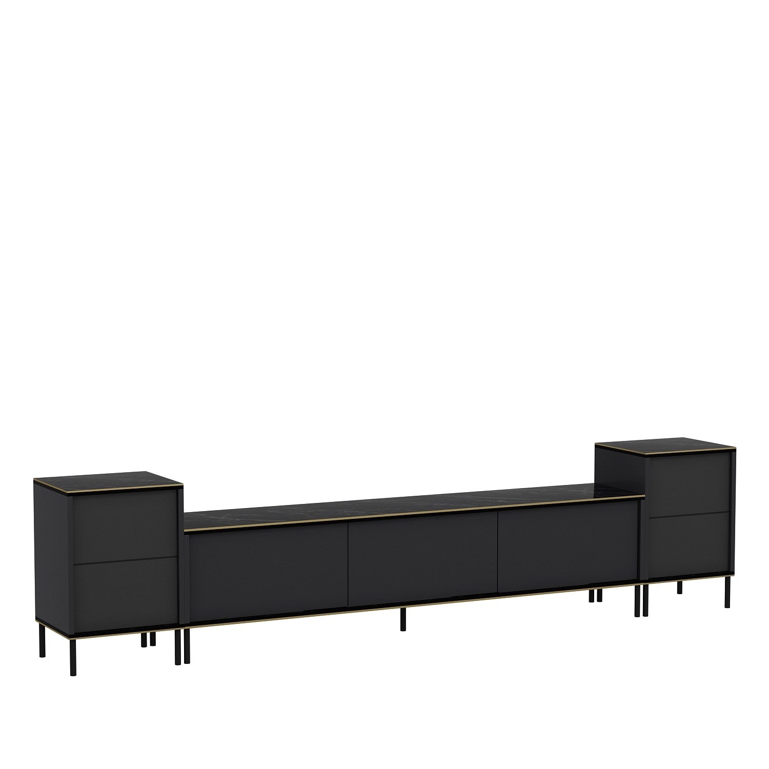 Imaj - Anthracite in Anthrazit präsentiert im Onlineshop von KAQTU Design AG. TV-Möbel ist von Hanah Home
