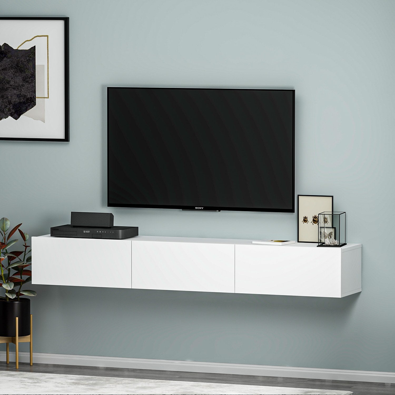 Terra - White in Weiss präsentiert im Onlineshop von KAQTU Design AG. Sideboard ist von Hanah Home