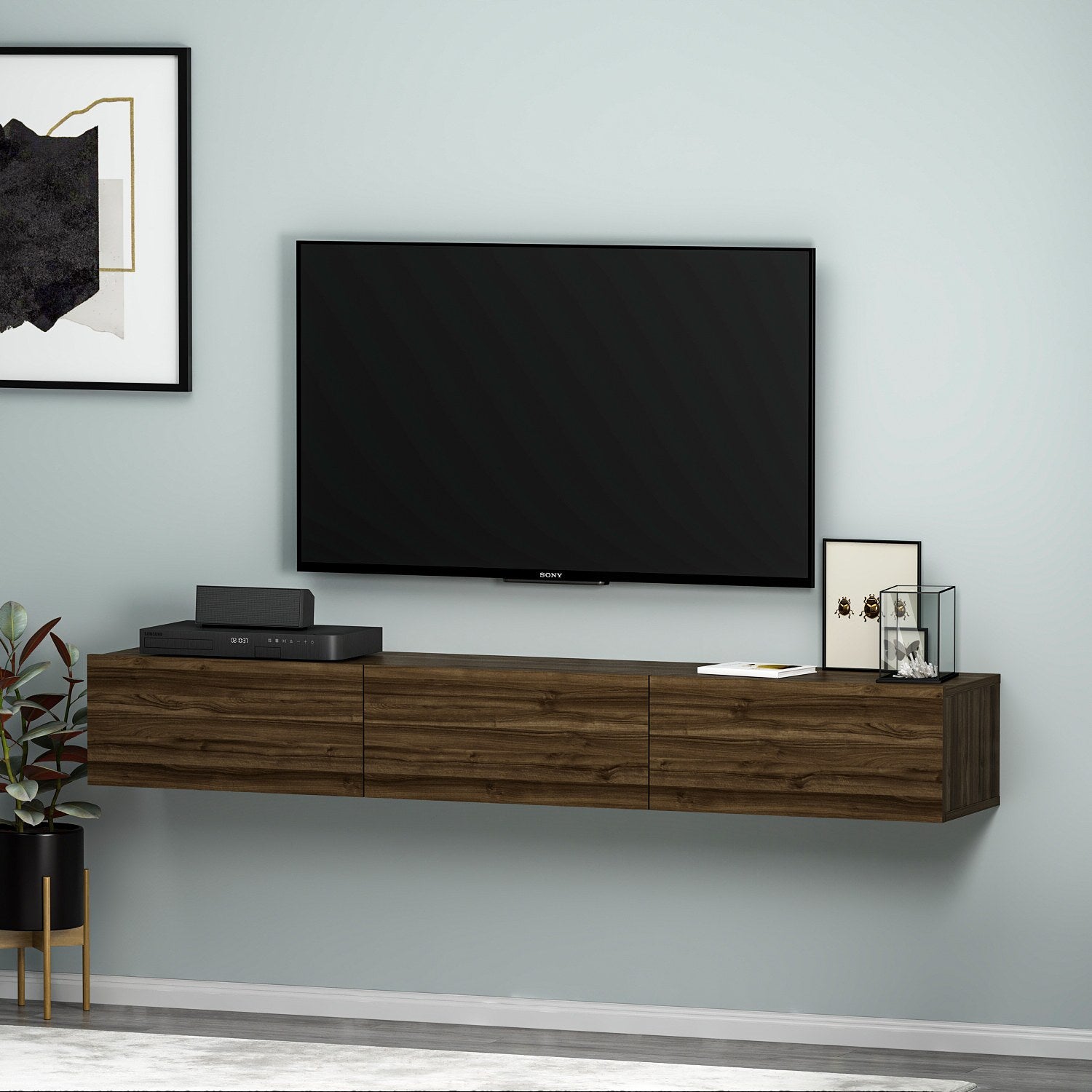 Terra - Walnut in Walnuss präsentiert im Onlineshop von KAQTU Design AG. Sideboard ist von Hanah Home