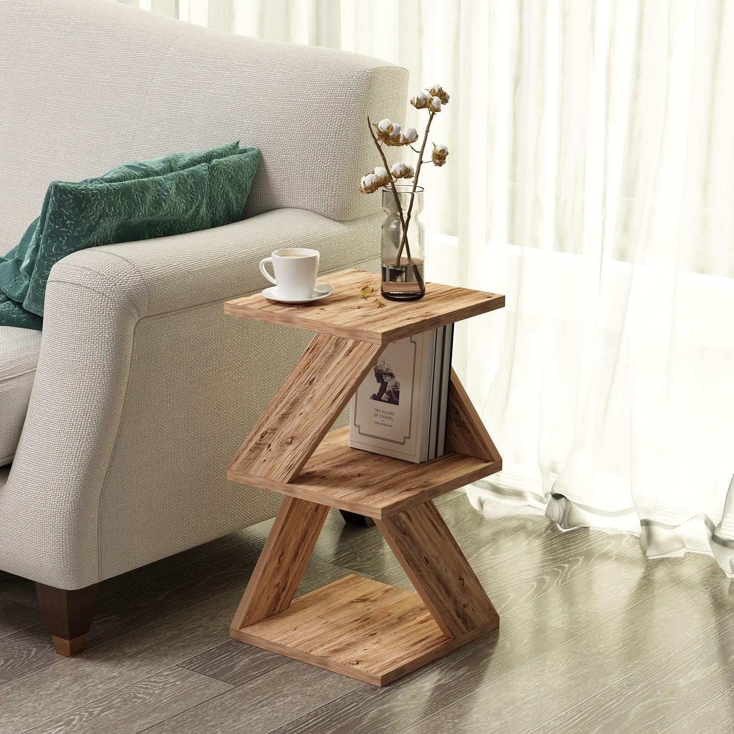 Albeni - Atlantic Pine in Atlantische Kiefer präsentiert im Onlineshop von KAQTU Design AG. Beistelltisch ist von Hanah Home
