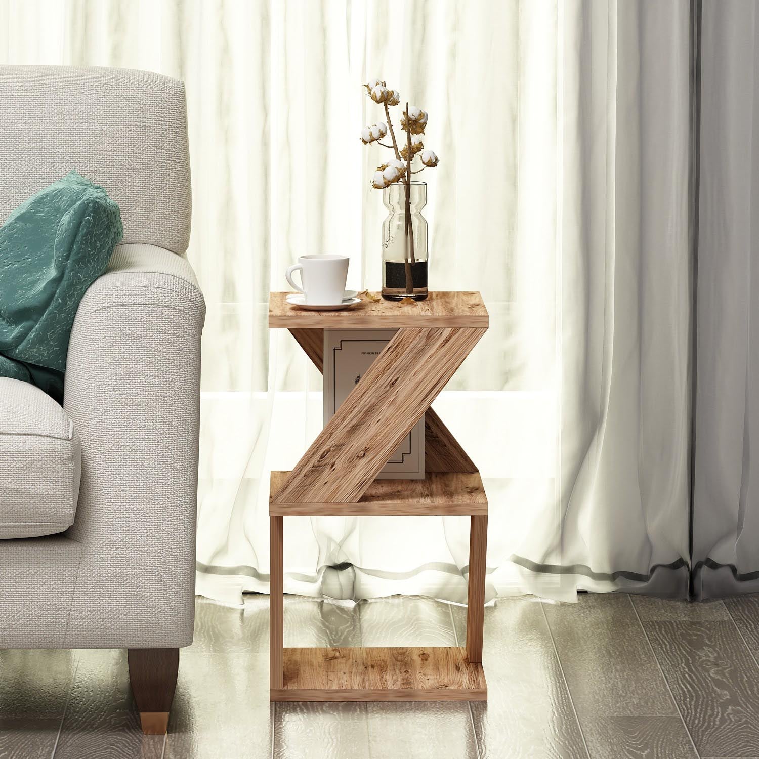 Albeni - Atlantic Pine in Atlantische Kiefer präsentiert im Onlineshop von KAQTU Design AG. Beistelltisch ist von Hanah Home