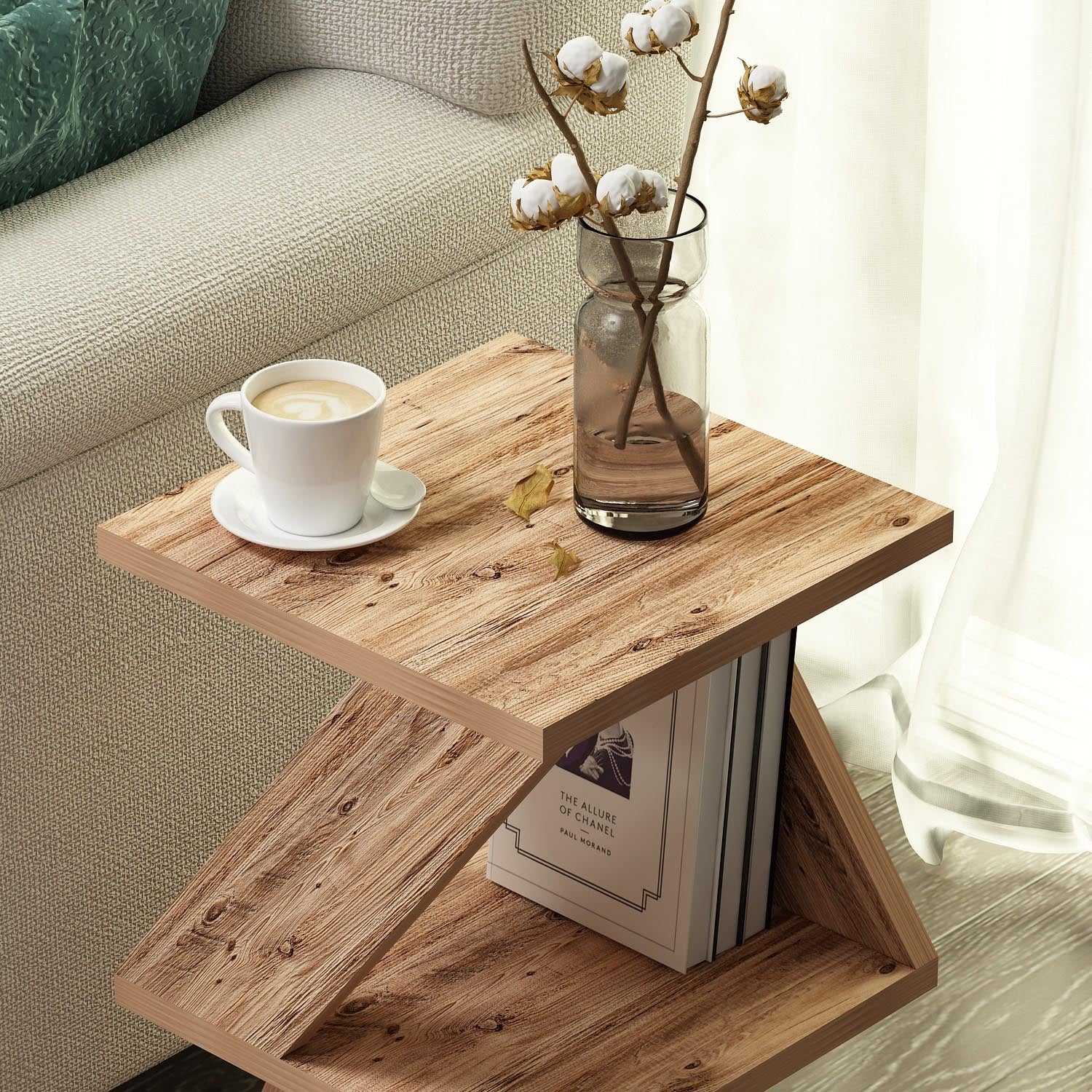 Albeni - Atlantic Pine in Atlantische Kiefer präsentiert im Onlineshop von KAQTU Design AG. Beistelltisch ist von Hanah Home