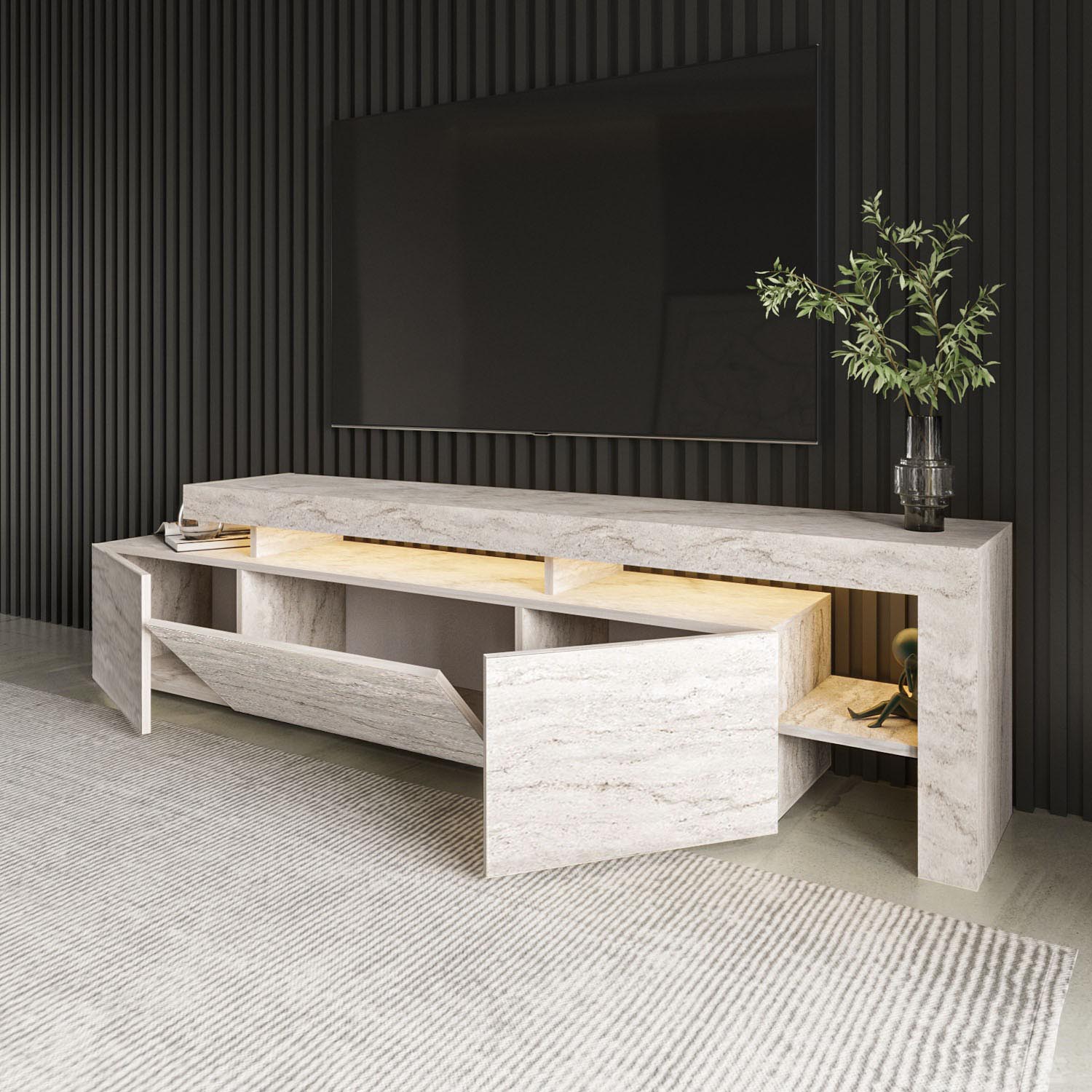 Beliz - Travertine in Travertin präsentiert im Onlineshop von KAQTU Design AG. Sideboard ist von Hanah Home