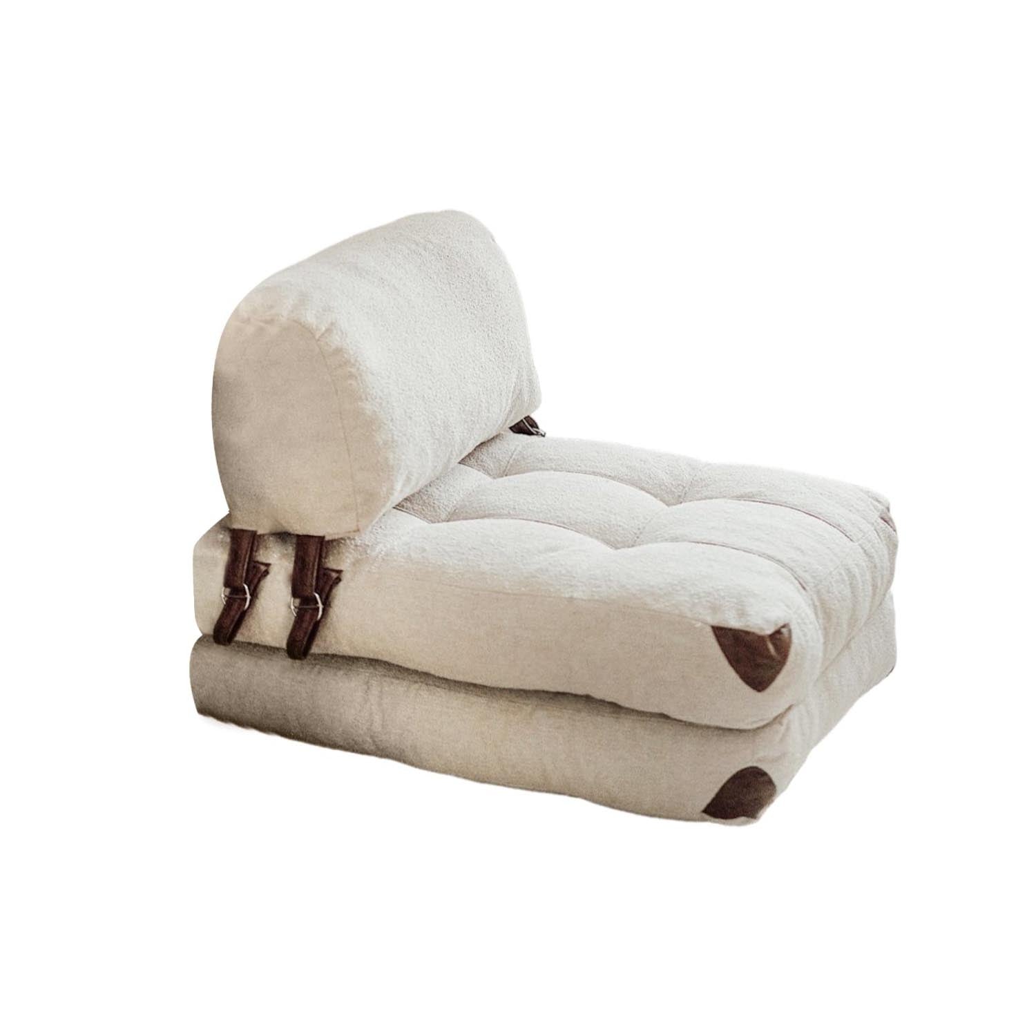 Fold Teddy - Cream in Sahne präsentiert im Onlineshop von KAQTU Design AG. Bettsofa ist von Atelier Del Sofa