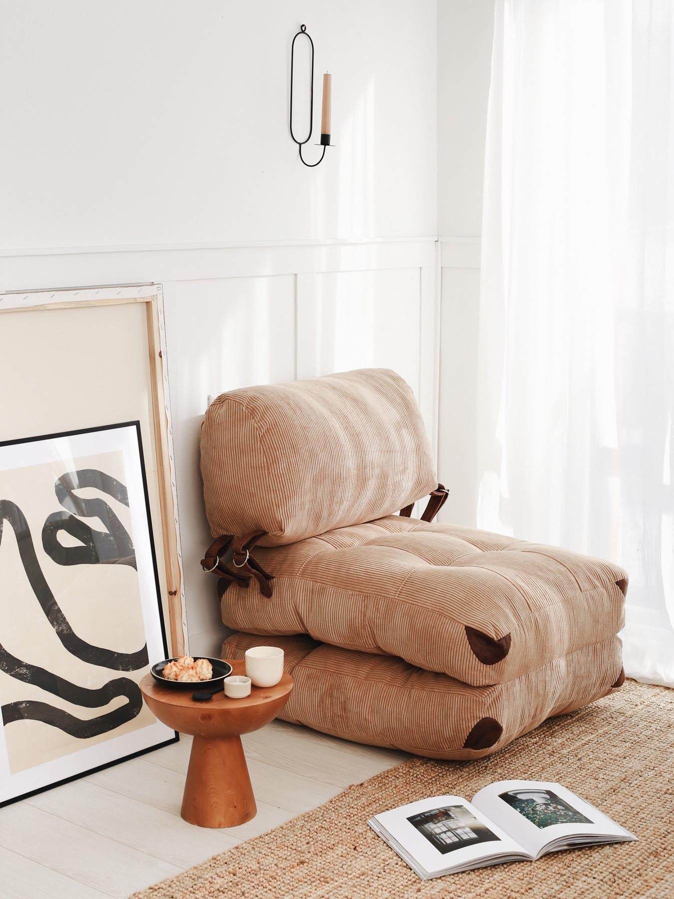 Fold Kadife - Camel in Kamel präsentiert im Onlineshop von KAQTU Design AG. Bettsofa ist von Atelier Del Sofa