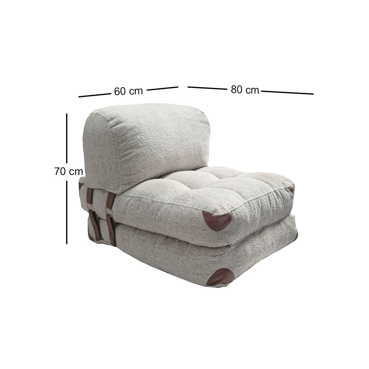 Fold Teddy Bettsofa - Grau in Grau präsentiert im Onlineshop von KAQTU Design AG. Bettsessel ist von Atelier Del Sofa