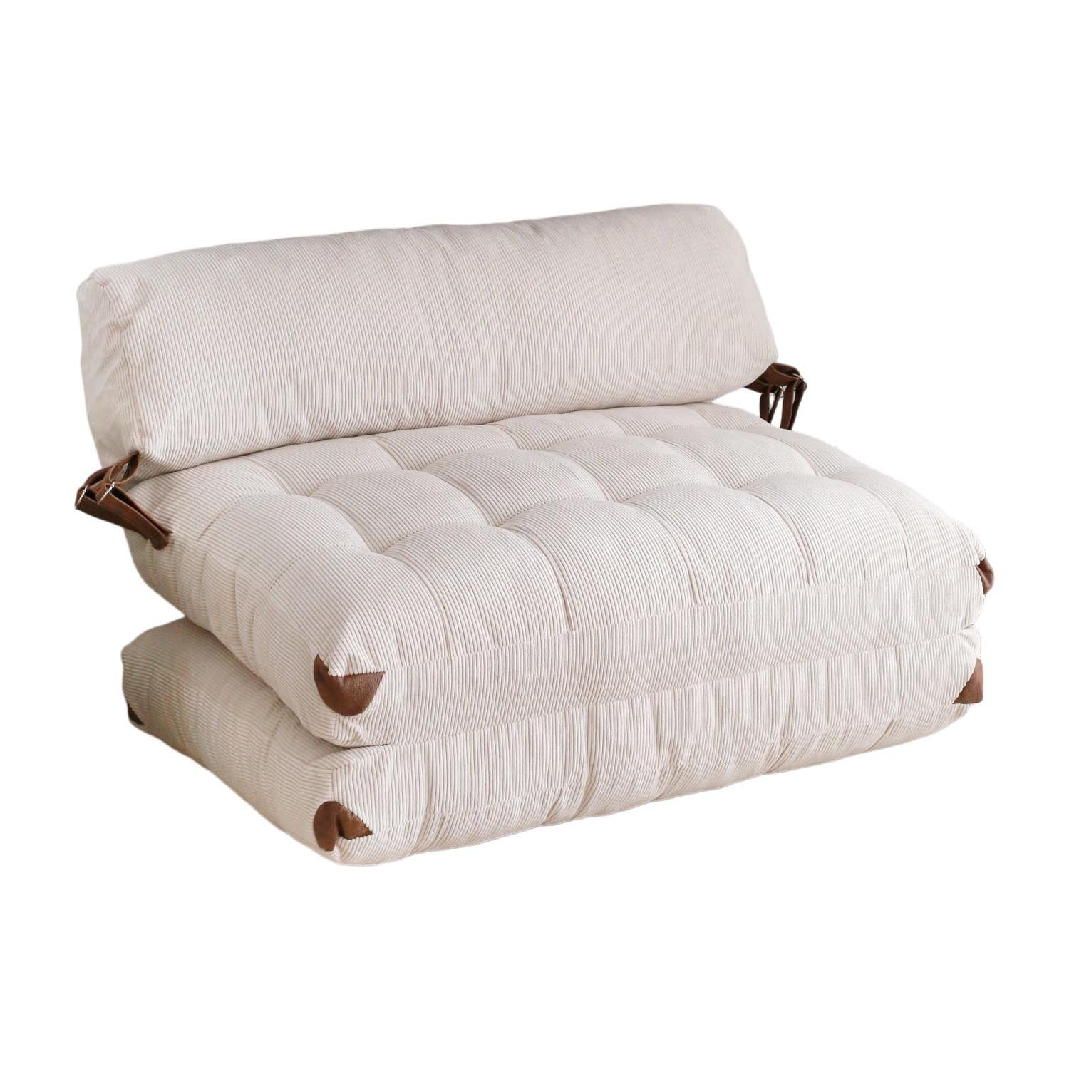 Fold Kadife 2 - White in Weiss präsentiert im Onlineshop von KAQTU Design AG. Bettsofa ist von Atelier Del Sofa