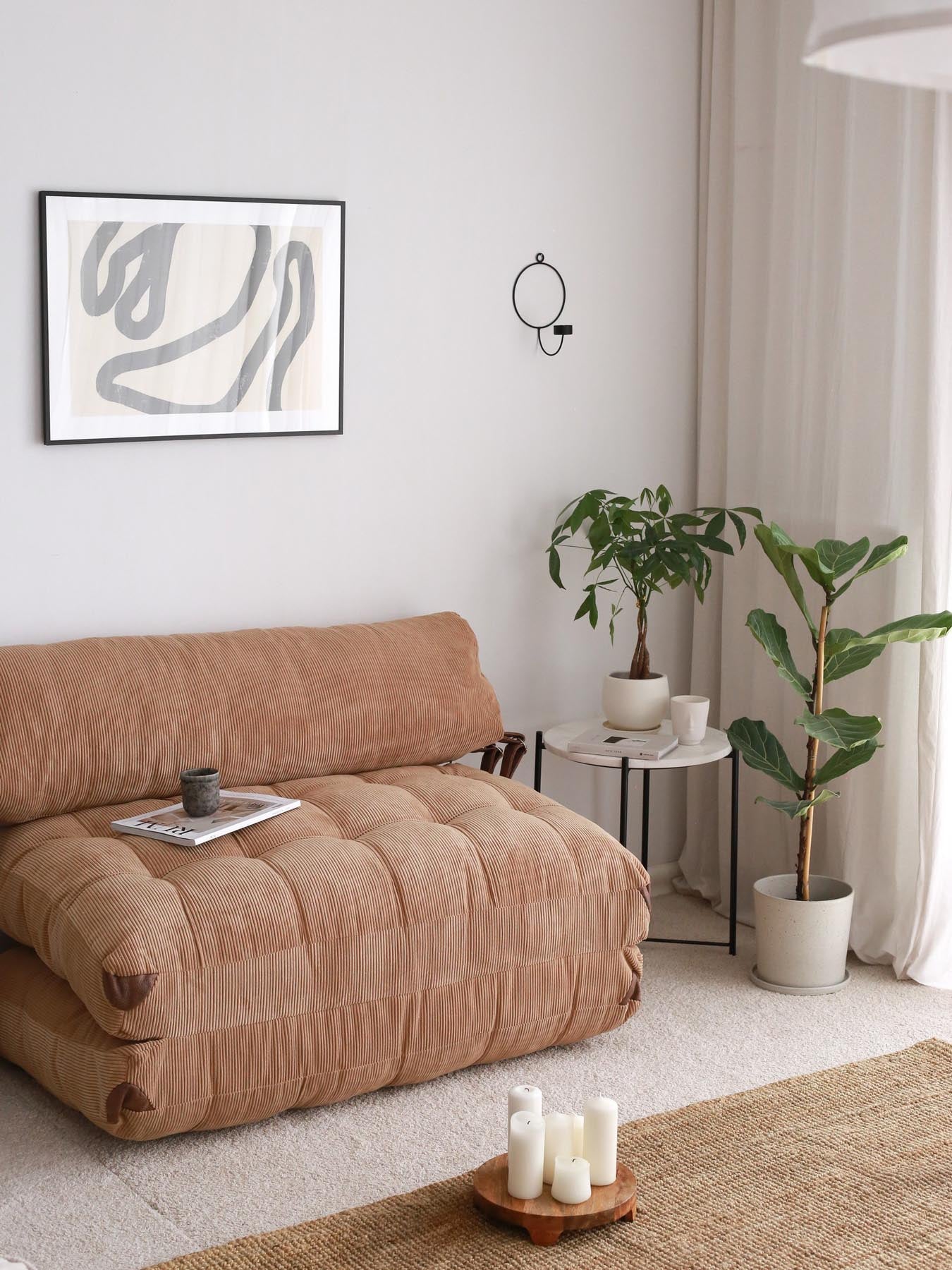 Fold Kadife 2 - Camel in Kamel präsentiert im Onlineshop von KAQTU Design AG. Bettsofa ist von Atelier Del Sofa