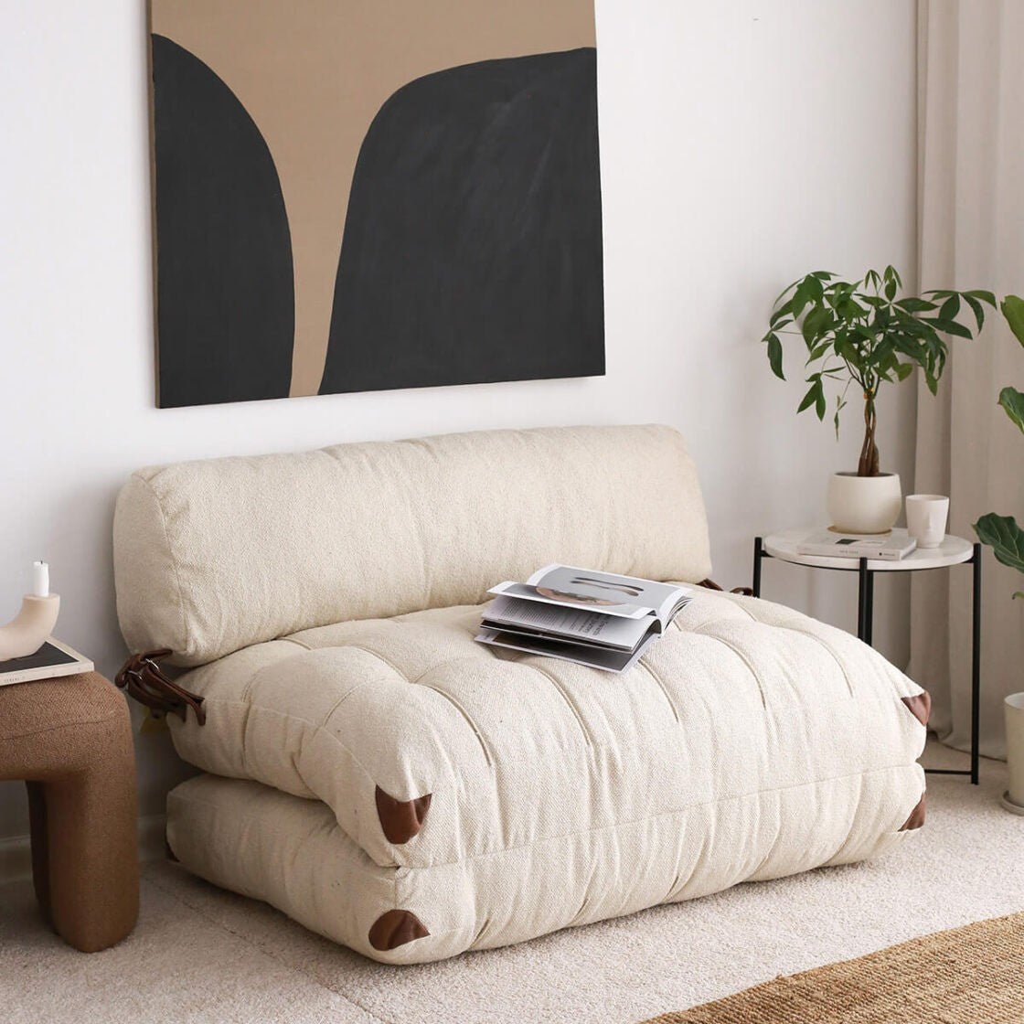 Fold Teddy 2 - Cream in Sahne präsentiert im Onlineshop von KAQTU Design AG. Bettsofa ist von Atelier Del Sofa