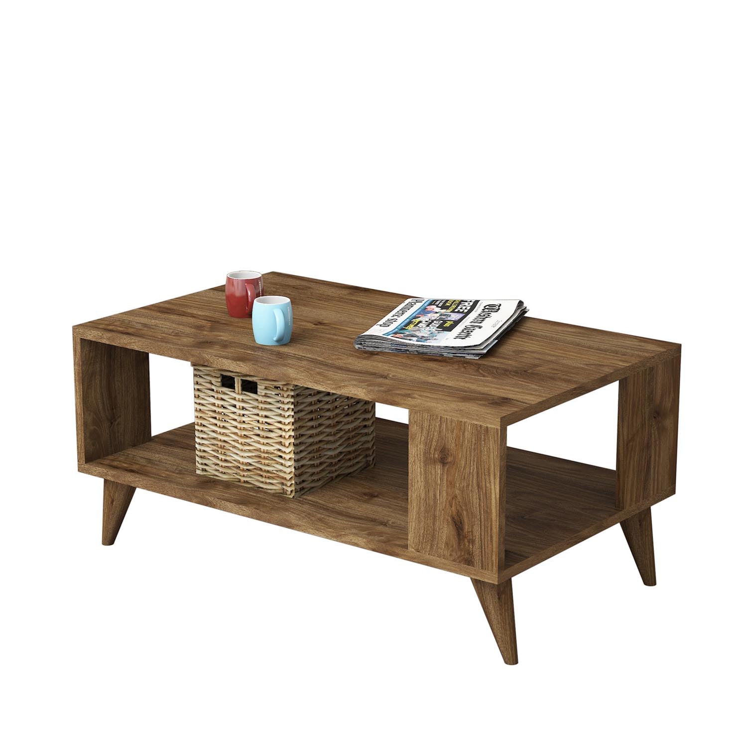 City 2022 in Walnuss präsentiert im Onlineshop von KAQTU Design AG. Beistelltisch ist von Hanah Home