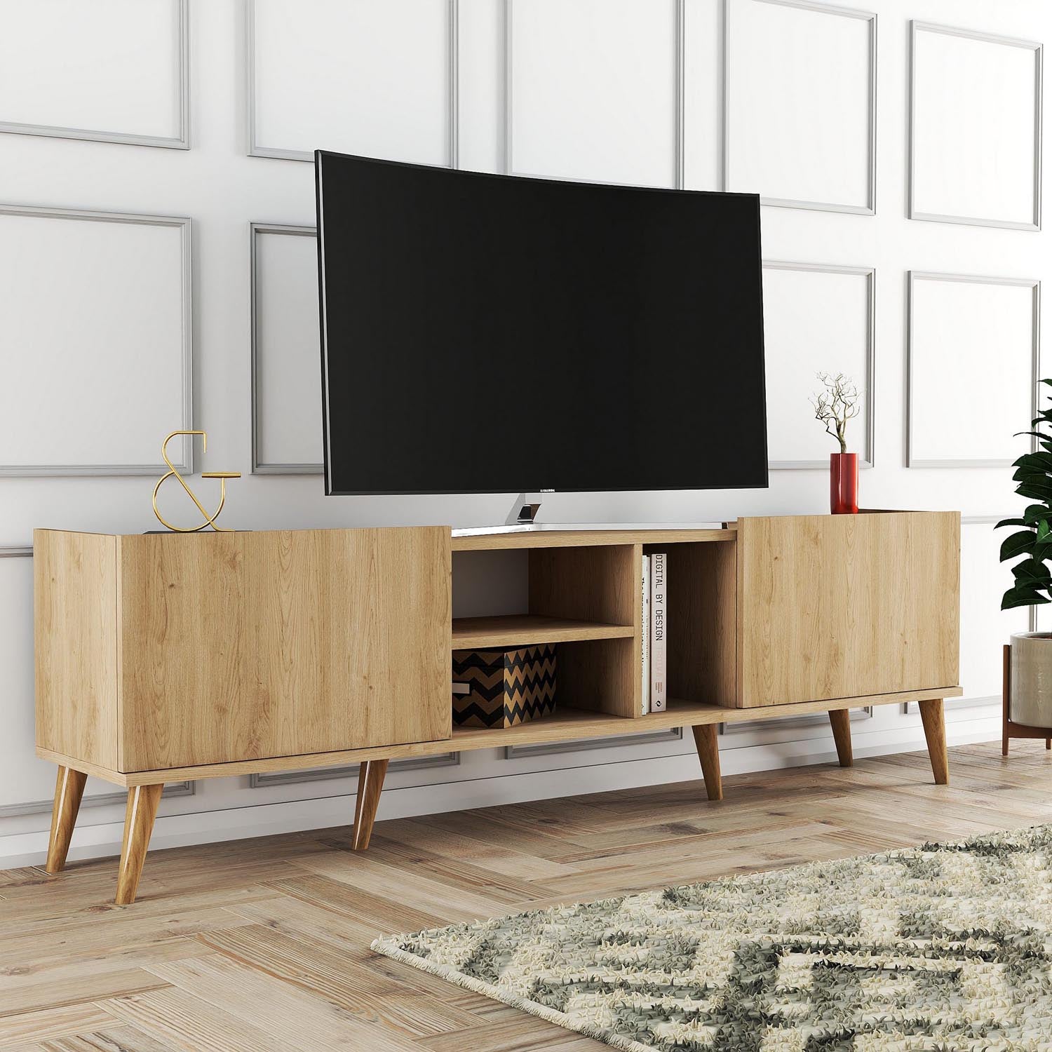 Lotus - 1350 in Eiche präsentiert im Onlineshop von KAQTU Design AG. Sideboard ist von Hanah Home