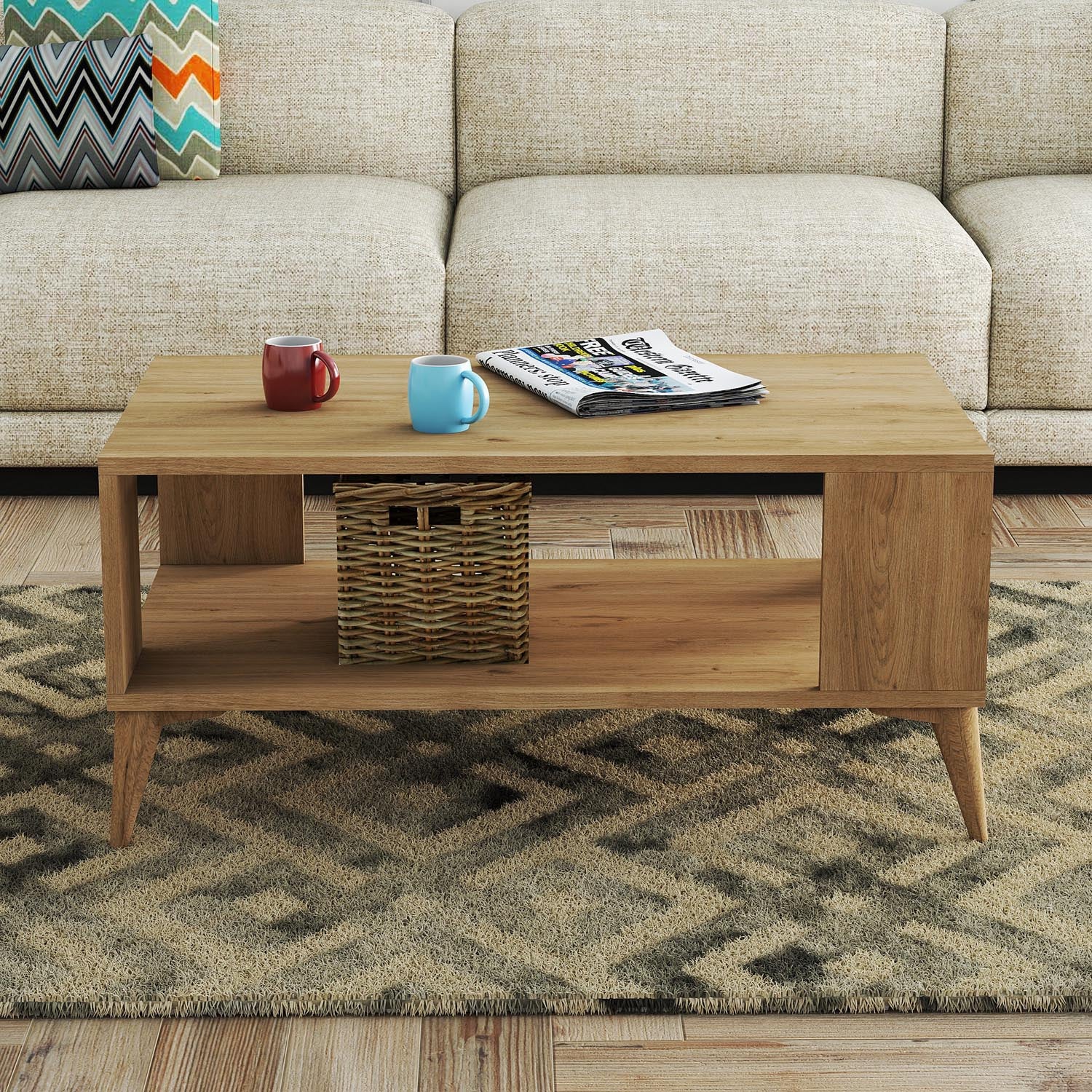 Authentic 2060 in Eiche präsentiert im Onlineshop von KAQTU Design AG. Beistelltisch ist von Hanah Home