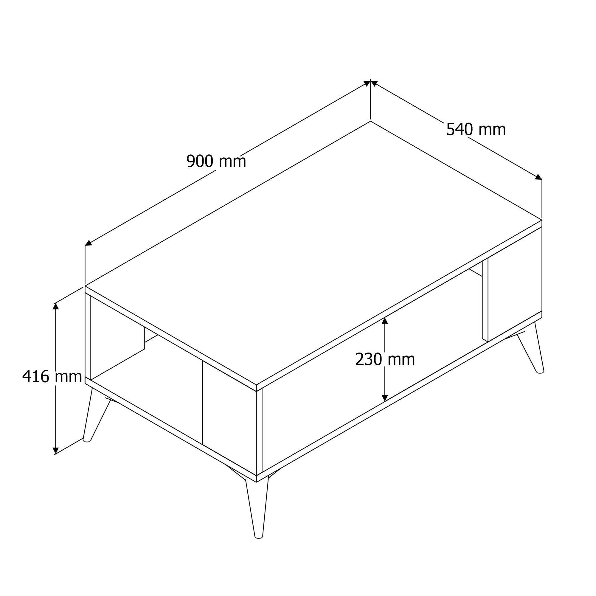 Authentic 2060 in Eiche präsentiert im Onlineshop von KAQTU Design AG. Beistelltisch ist von Hanah Home