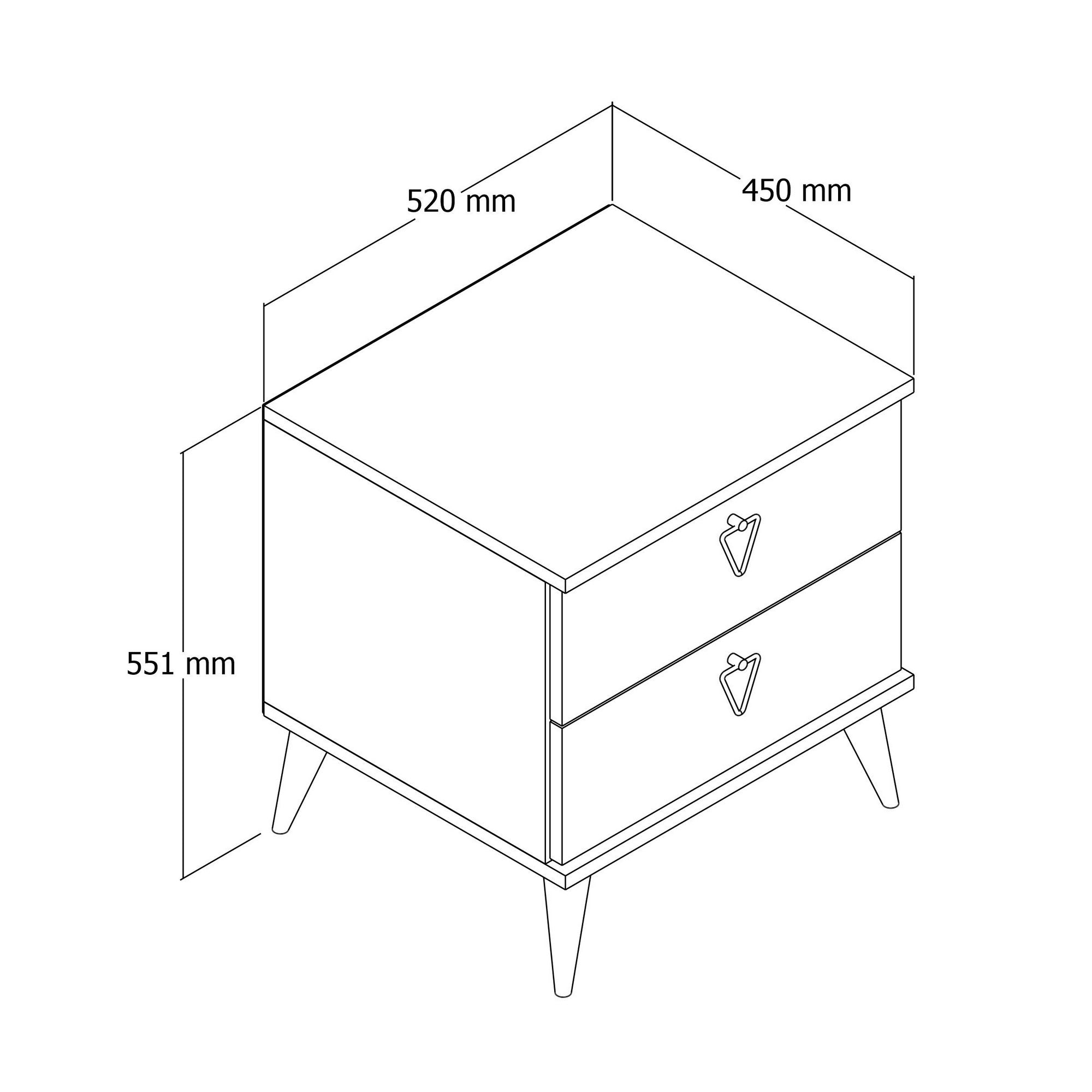 Versa-Ce 3632 in Eiche präsentiert im Onlineshop von KAQTU Design AG. Nachttisch ist von Hanah Home