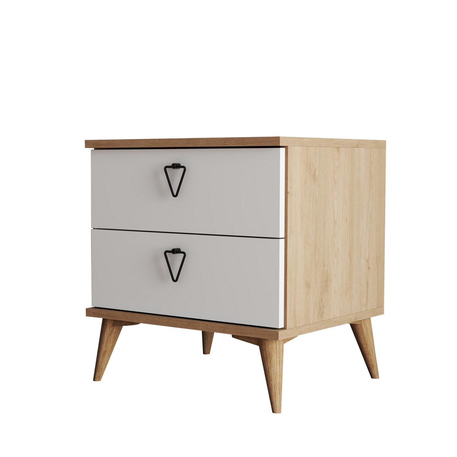 Versa-Ce 3636 in Eiche Weiss präsentiert im Onlineshop von KAQTU Design AG. Nachttisch ist von Hanah Home