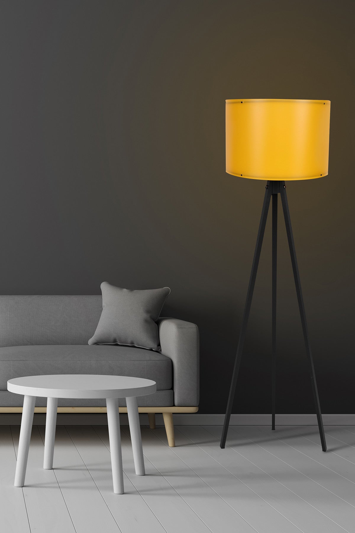 114 in Gelb Schwarz präsentiert im Onlineshop von KAQTU Design AG. Stehleuchte ist von Opviq