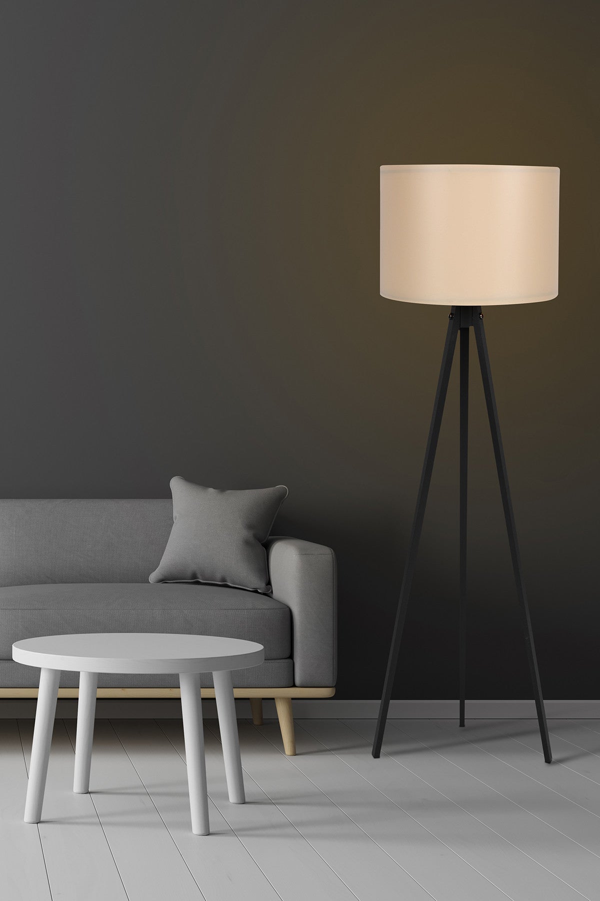 115 in Creme
 Schwarz präsentiert im Onlineshop von KAQTU Design AG. Stehleuchte ist von Opviq