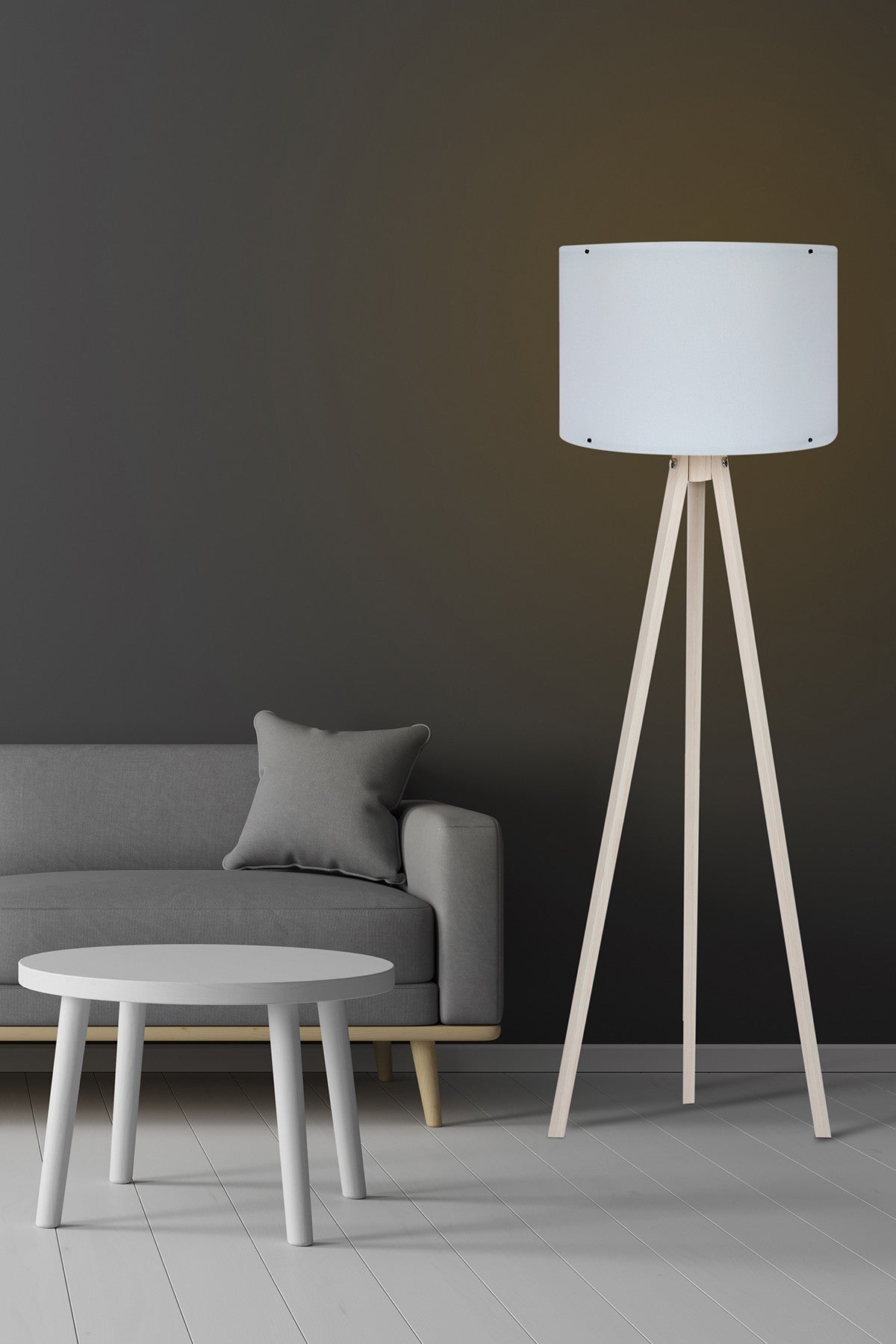 132 in Weiss
 Creme präsentiert im Onlineshop von KAQTU Design AG. Stehleuchte ist von Opviq