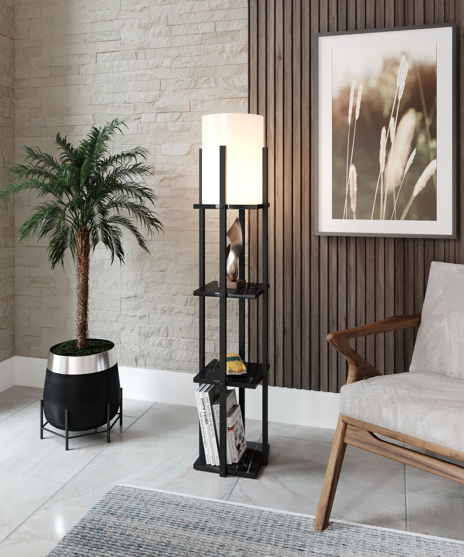 Nora - Black in Schwarz präsentiert im Onlineshop von KAQTU Design AG. Stehleuchte ist von Opviq